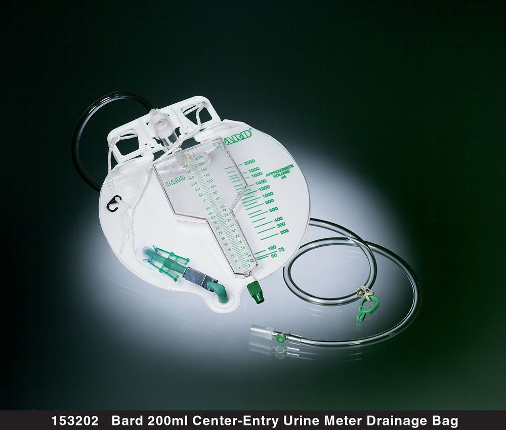 Bard - 153202 Urinary Drain Bag Bard® Anti-Reflux Valve Sterile 2,000 mL Vinyl