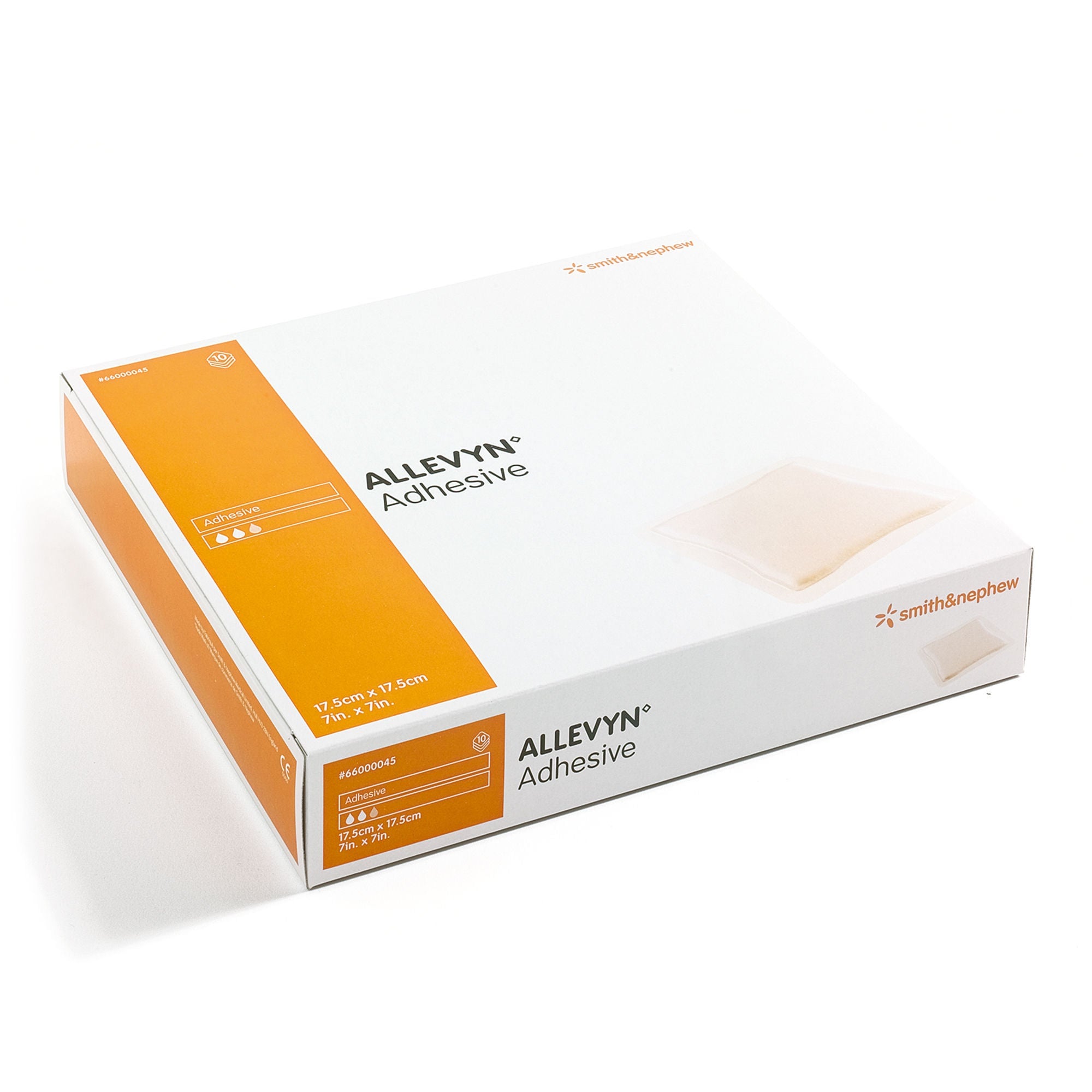 Smith & Nephew - 66000045 Foam Dressing Allevyn Adhesive 7 X 7 Inch With Border Film Backing Adhesive Square Sterile