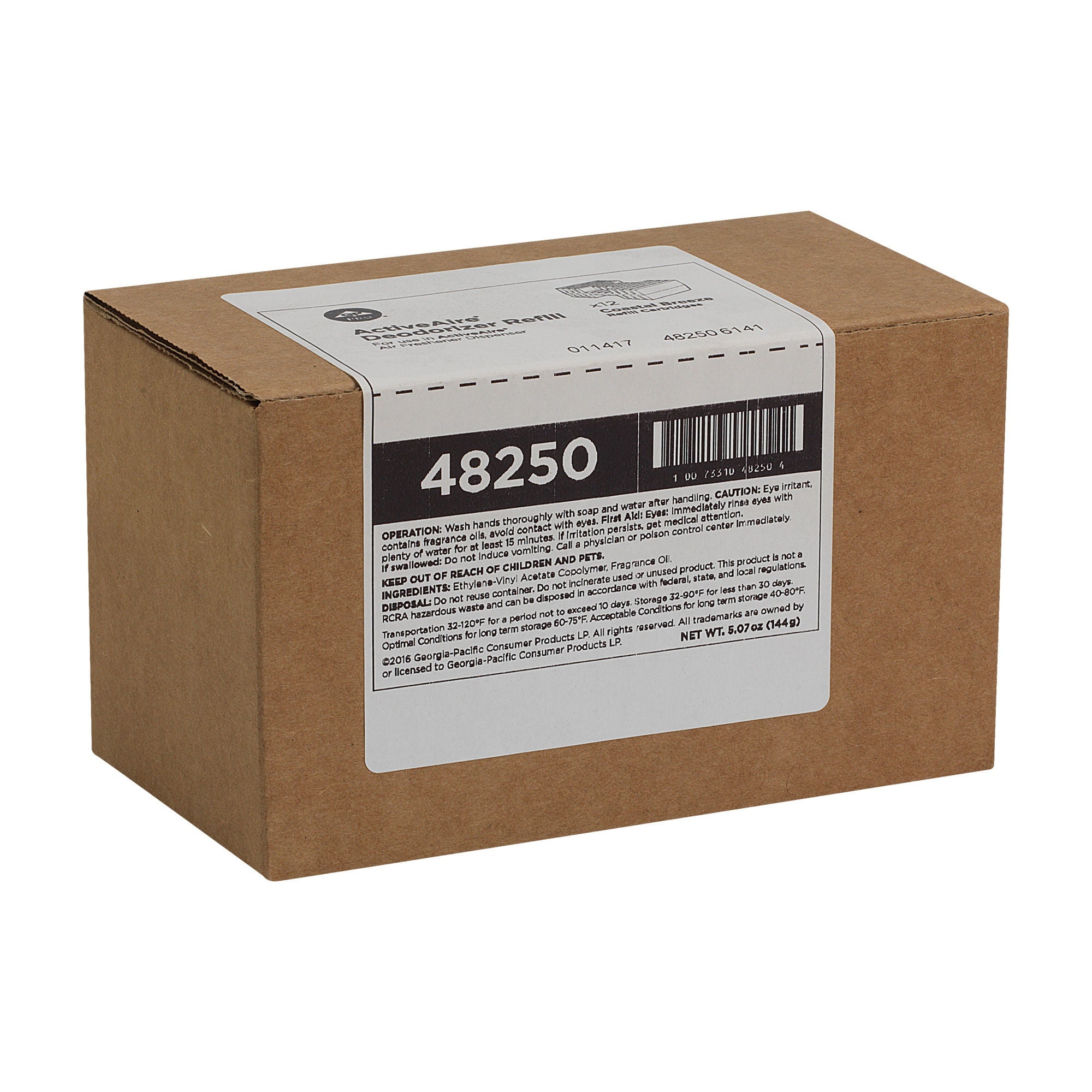Georgia-Pacific Consumer Products LP - 48250 Deodorizer Refill Activeaire® Solid Cartridge Coastal Breeze Scent