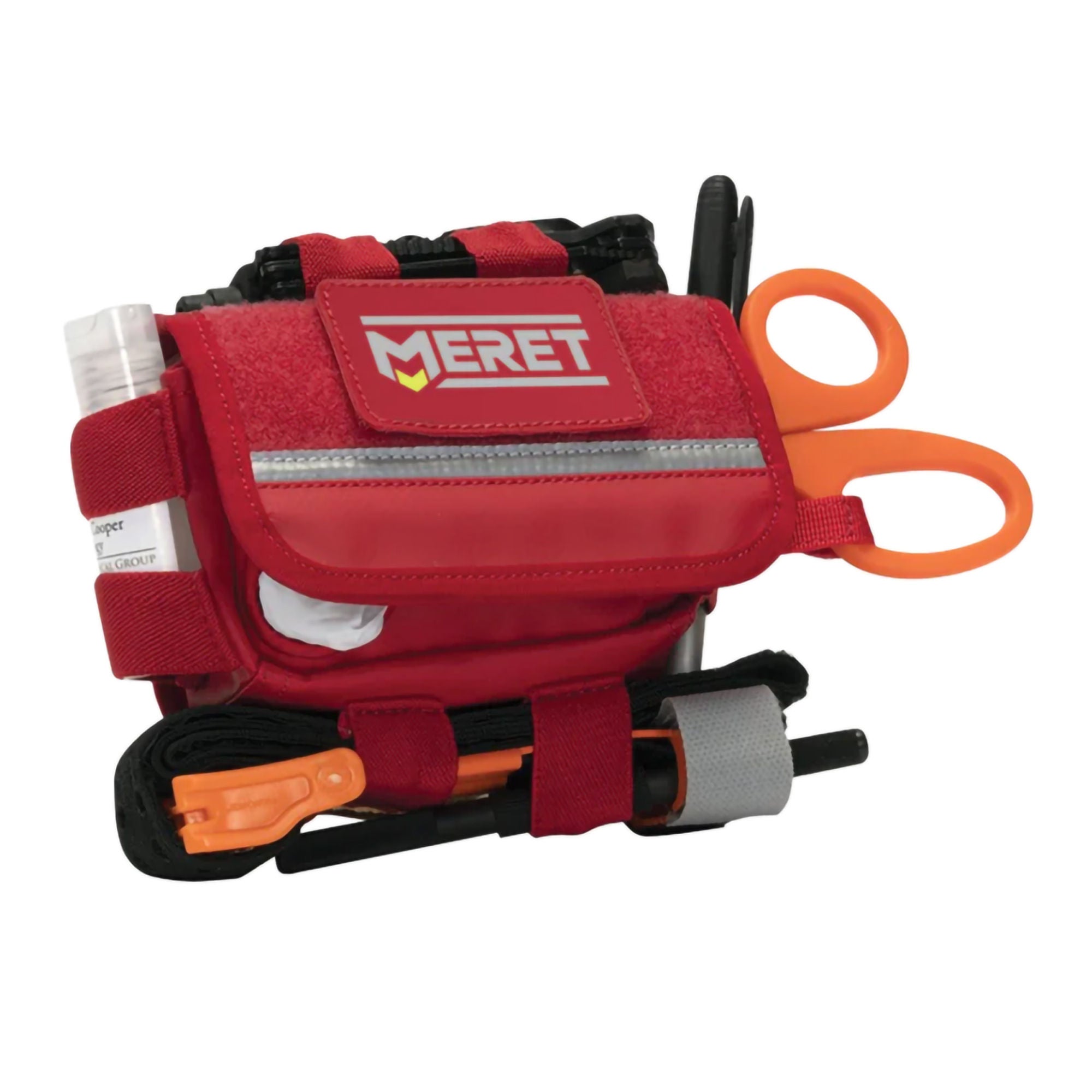 MERET USA LLC - M8120-F EMT Trauma First Aid Pack EFAK™ PRO X Red Infection Control Material 1 X 4-1/2 X 6-1/4 Inch