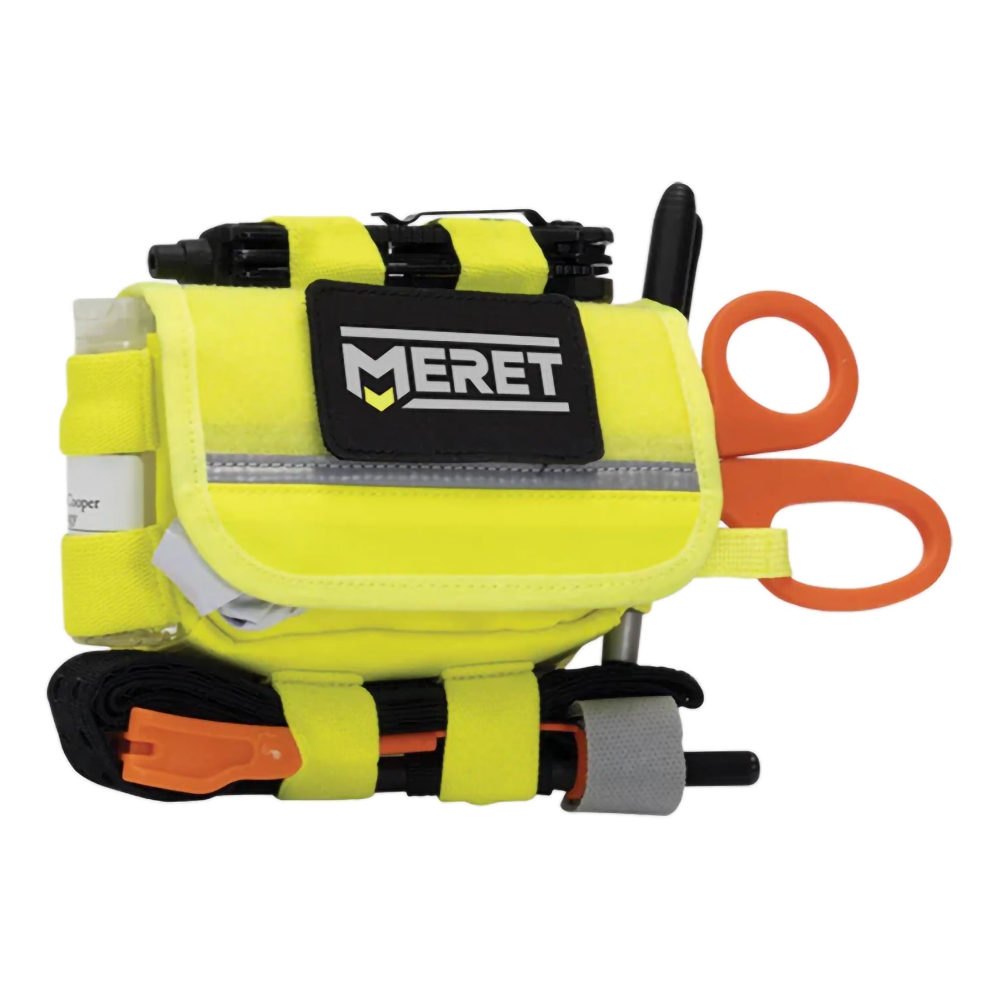 MERET USA LLC - M8120-HV EMT Trauma First Aid Pack EFAK™ PRO X Hiviz Yellow Infection Control Material 1 X 4-1/2 X 6-1/4 Inch