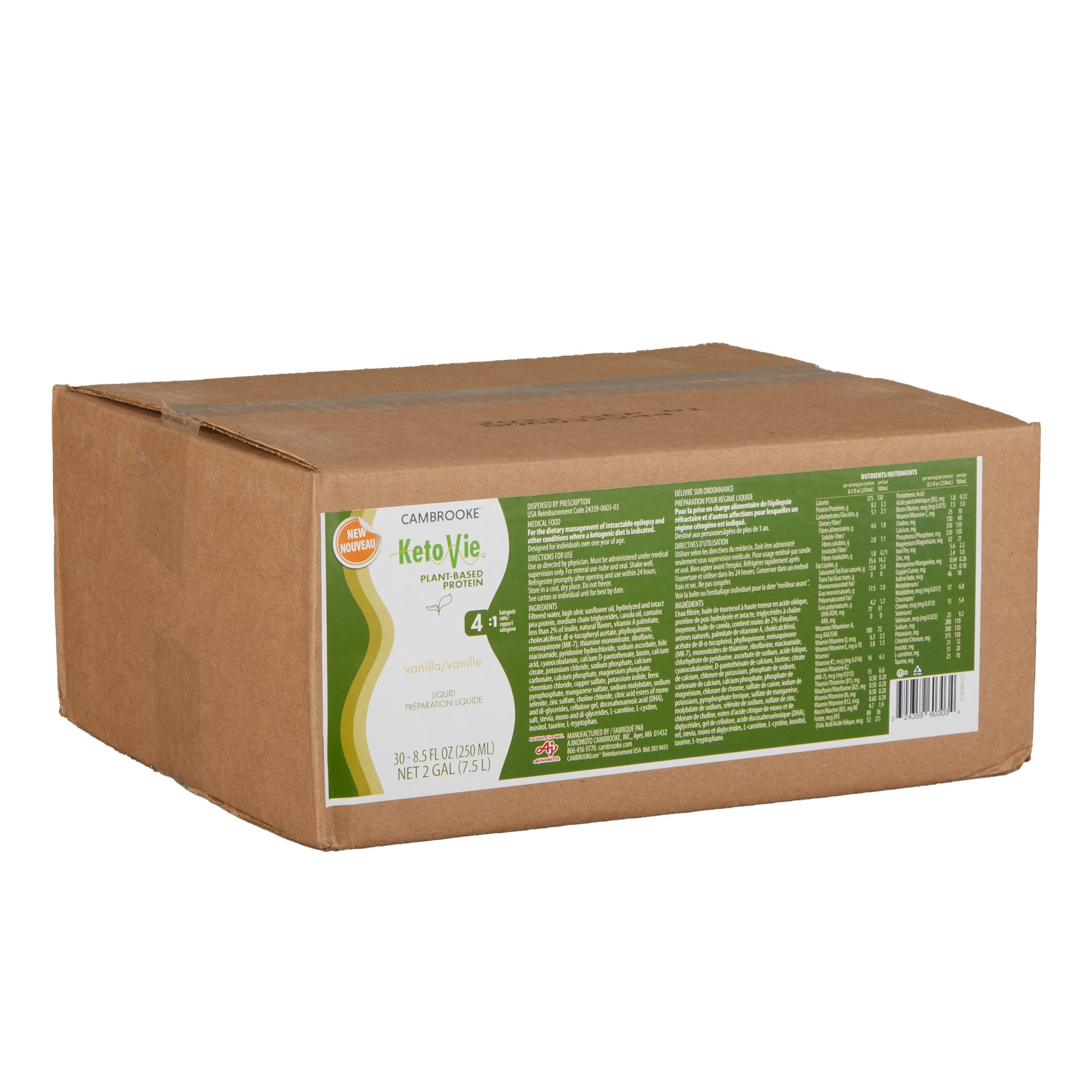 KetoVie 4:1 Plant-Based Protein Oral Supplement 50603 by Cambrooke Therapeutics