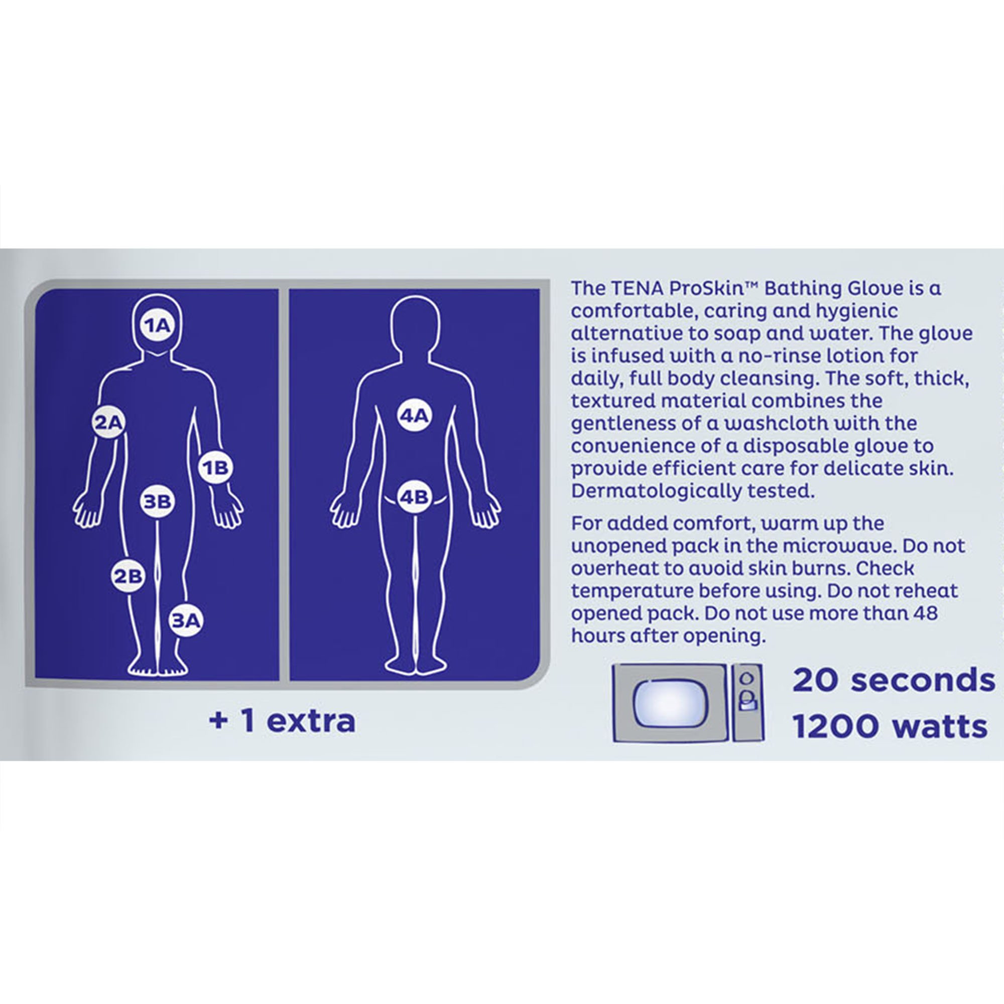 Essity HMS North America Inc 54366 - Tena® ProSkin™ Bathing Gloves, Freshly Scented - 5/Pack, 225/Case