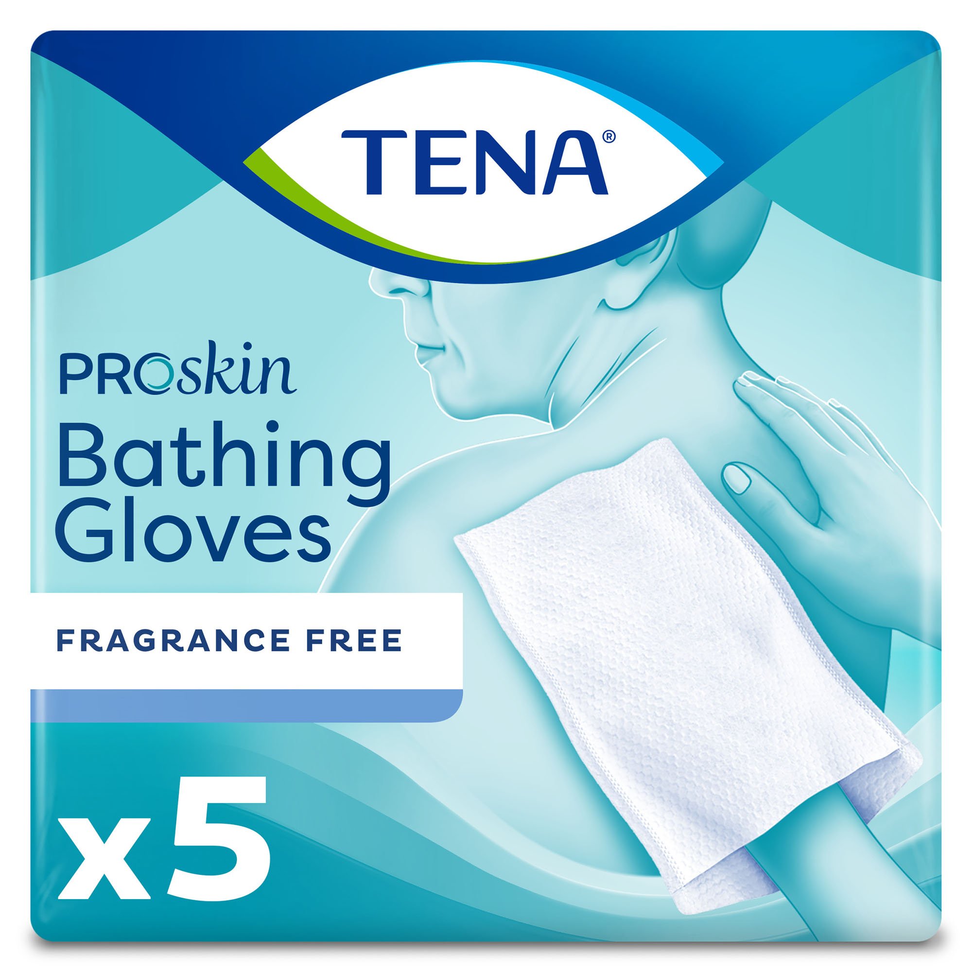 Essity HMS North America Inc 54367 - Tena® ProSkin™ Bathing Gloves - 5/Pack, 225/Case