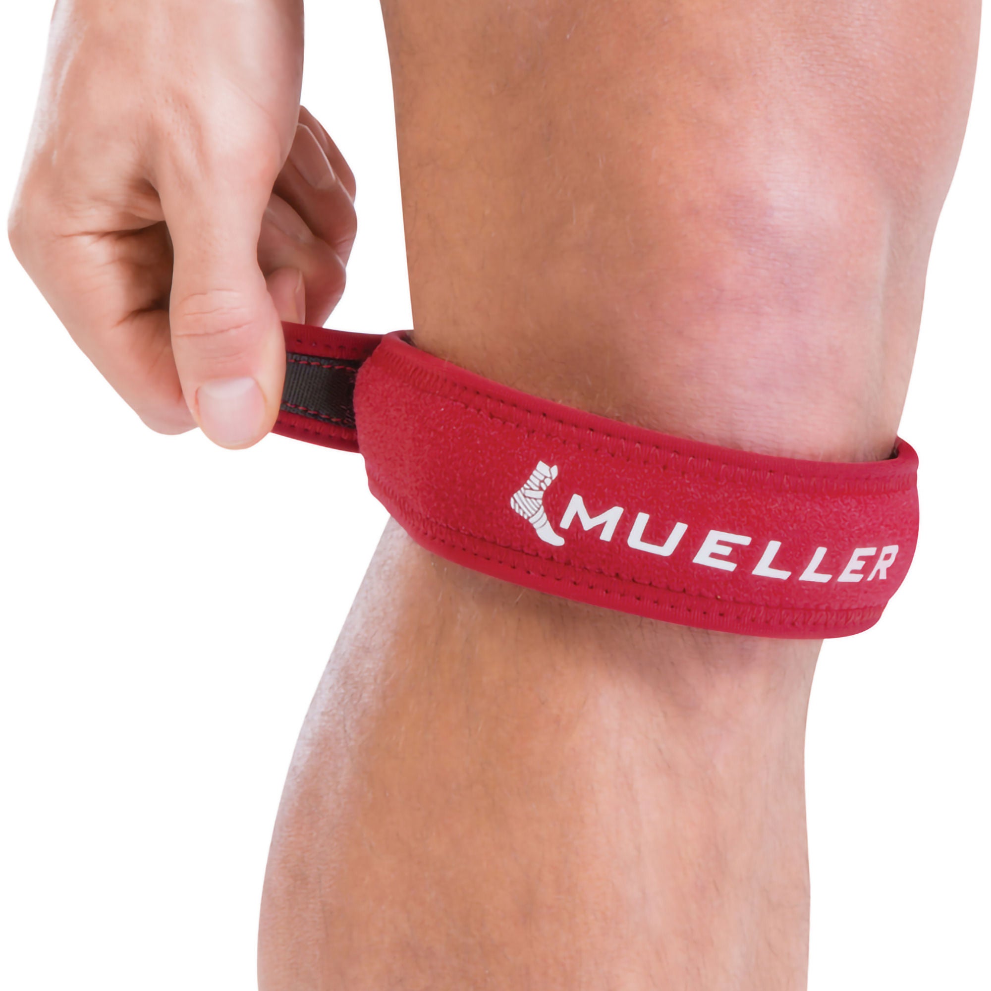 Mueller Sports Medicine - 6411 Knee Strap Jumper's Knee Strap One Size Fits Most 10 to 22 Inch Knee Circumference Left or Right Knee