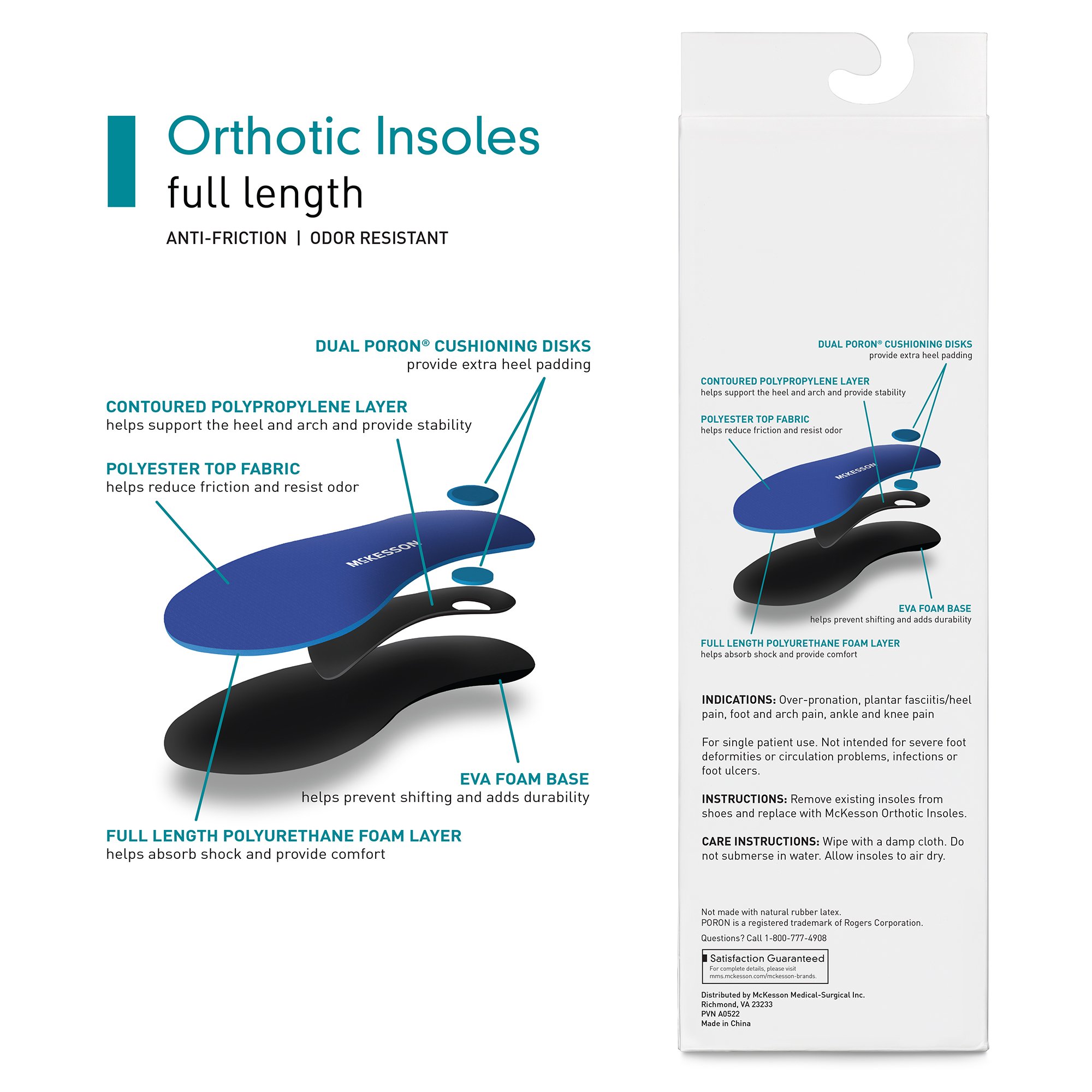 McKesson Brand 16-1005-01E - McKesson Insole, Size E - 1/Box, 12/Case