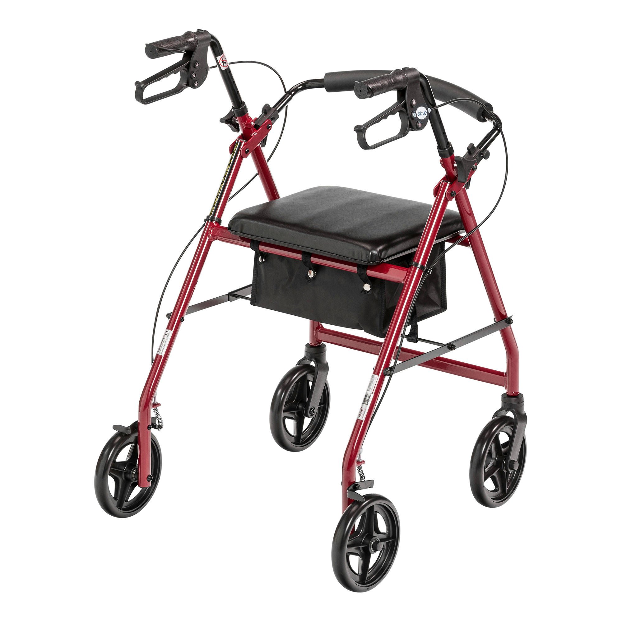McKesson Brand - 146-R728RD McKesson Red Four-Wheel Rollator
