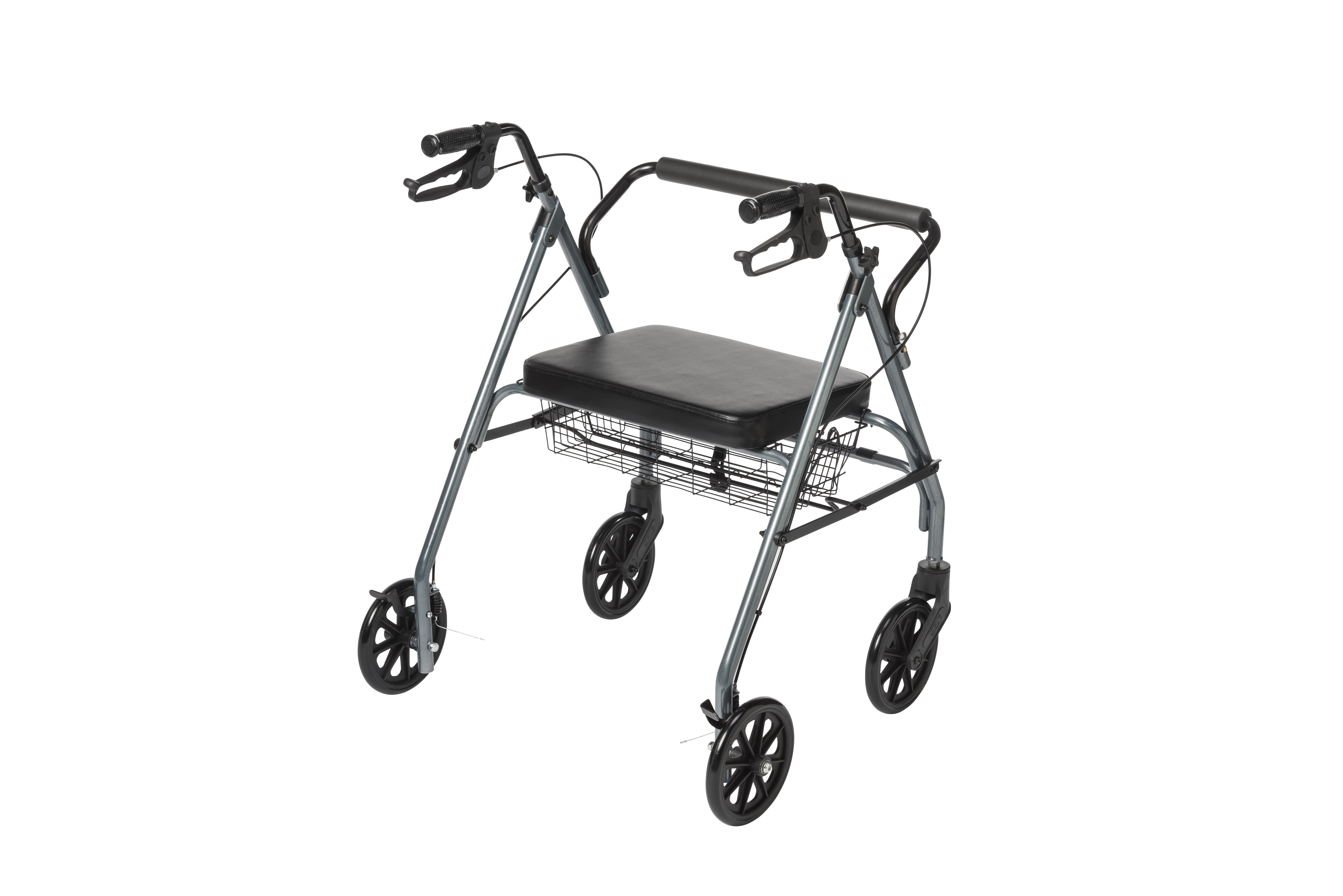 McKesson Brand 146-10215BL-1 - McKesson Bariatric Blue Folding Steel Four-Wheel Rollator - 1/Case