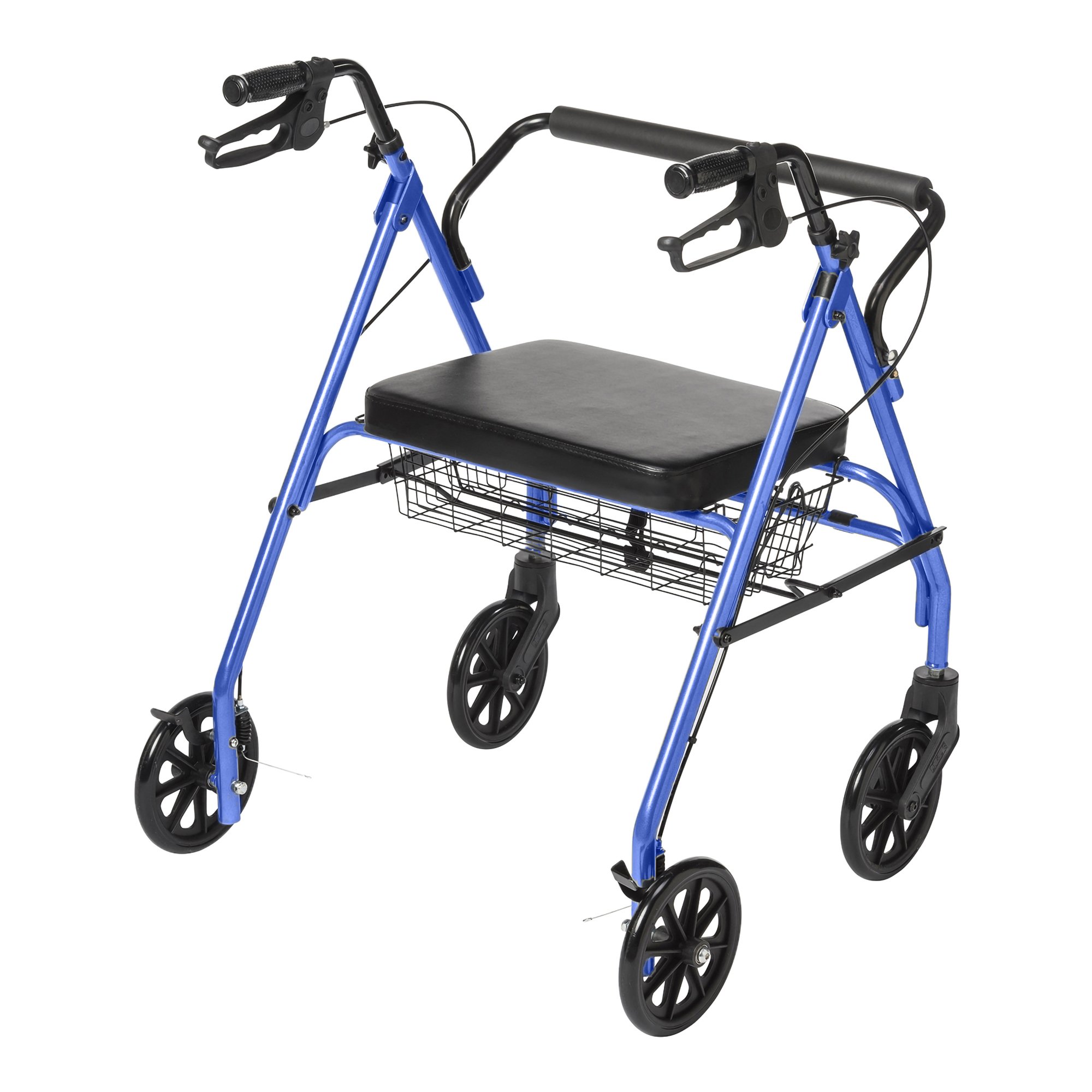 McKesson Brand 146-10215BL-1 - McKesson Bariatric Blue Folding Steel Four-Wheel Rollator - 1/Case