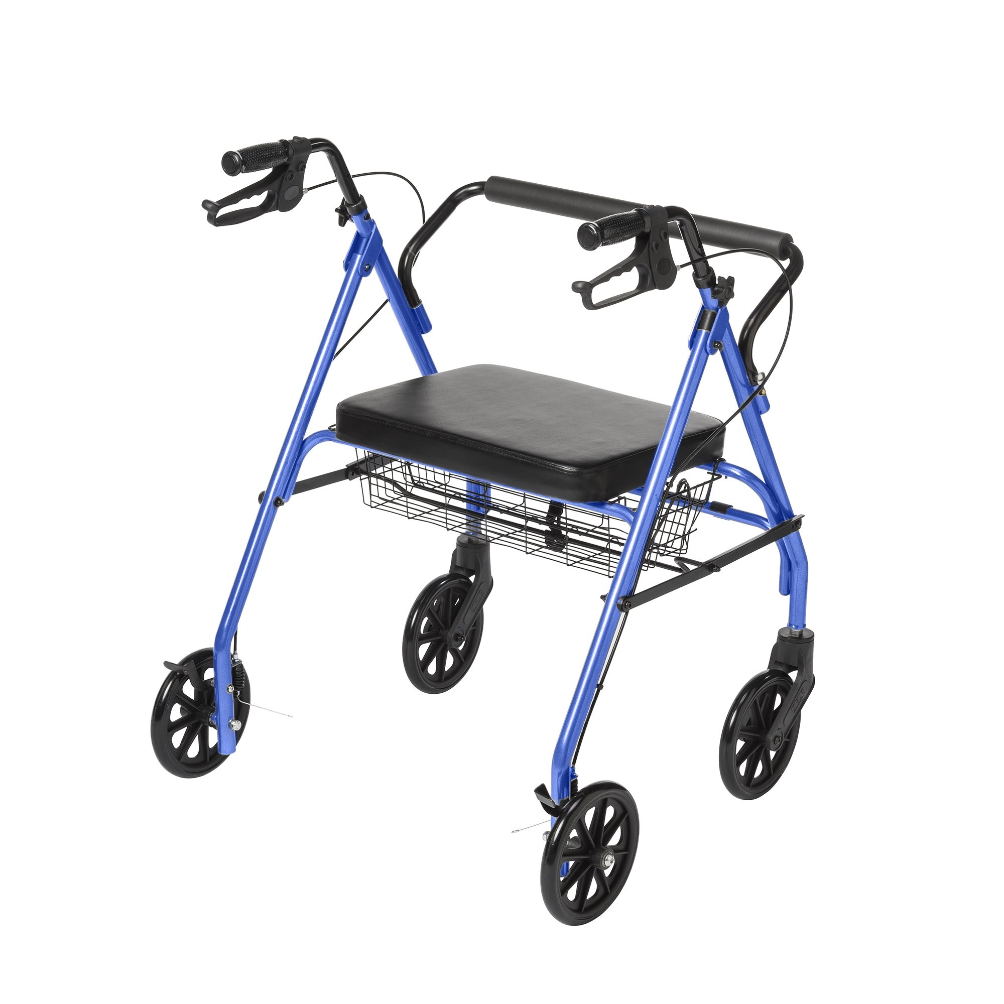 McKesson Brand 146-10215BL-1 - McKesson Bariatric Blue Folding Steel Four-Wheel Rollator - 1/Case