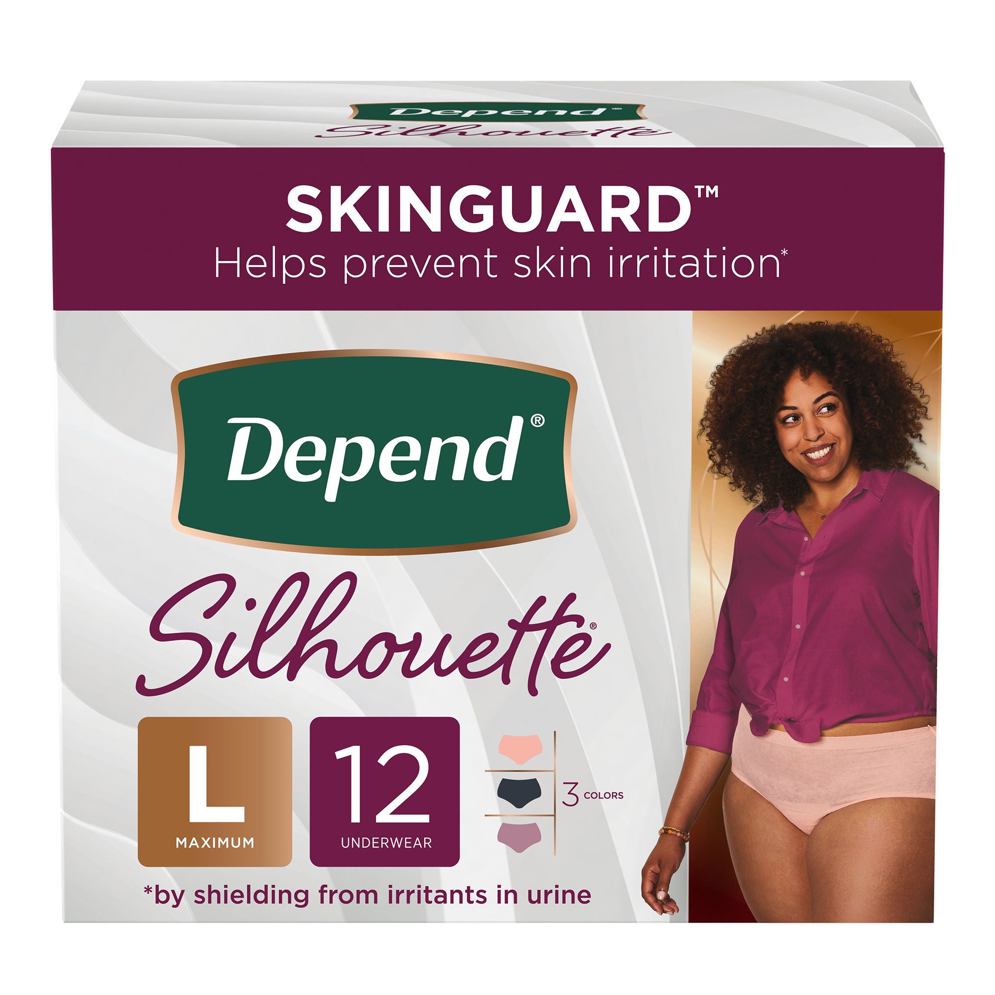 Kimberly Clark - 54237 Absorbent Underwear Depend® Silhouette® Waistband Style Adult Large Female Disposable Heavy Absorbency