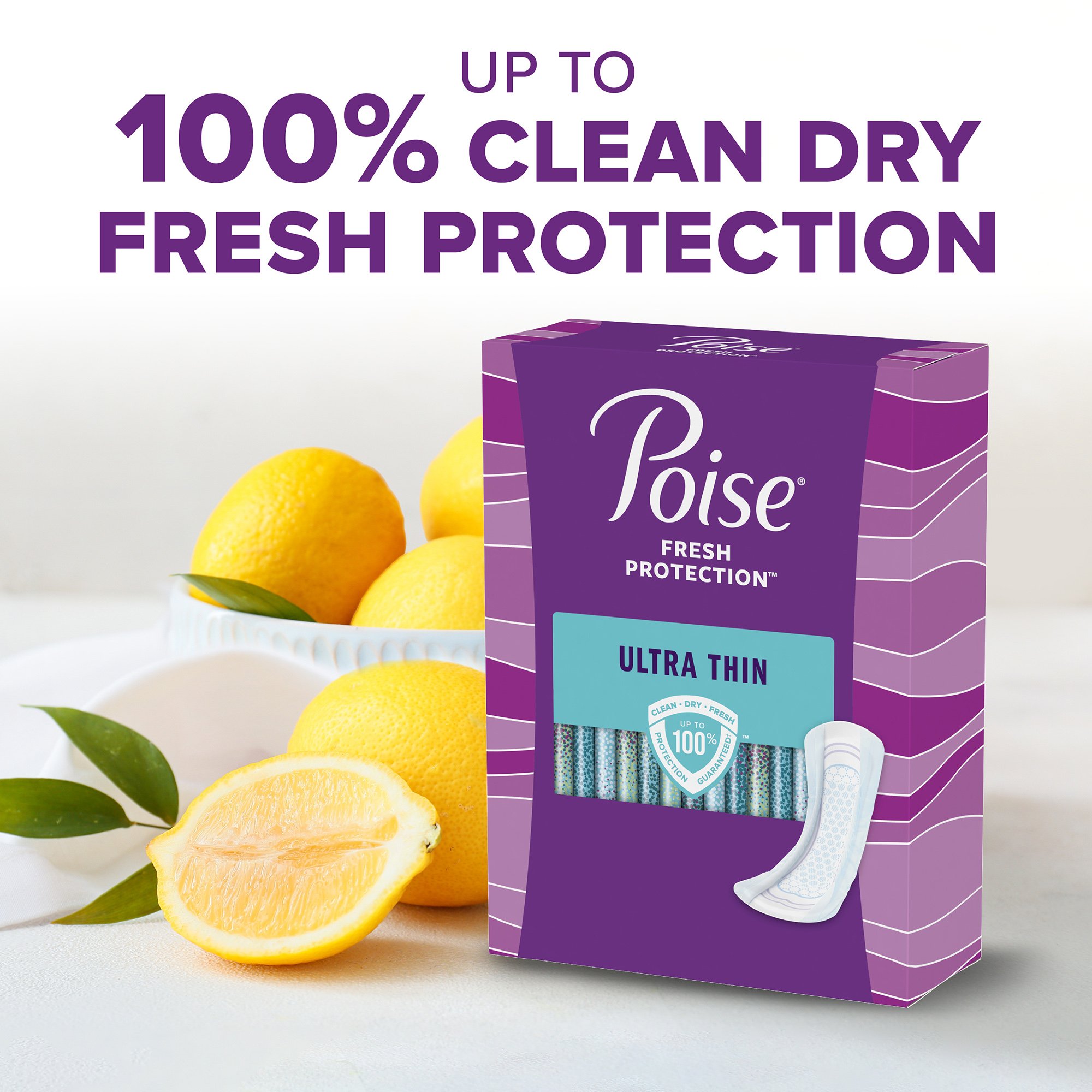 Kimberly Clark 54352 - Poise® Fresh Protection™ Ultra Thin Pads, Maximum Long - 36/Pack, 72/Case