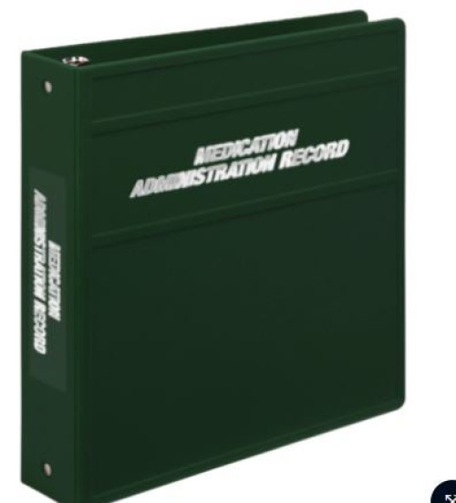Carstens - 1881-3R Binder Carstens 3 Ring Hunter Green Side Opening