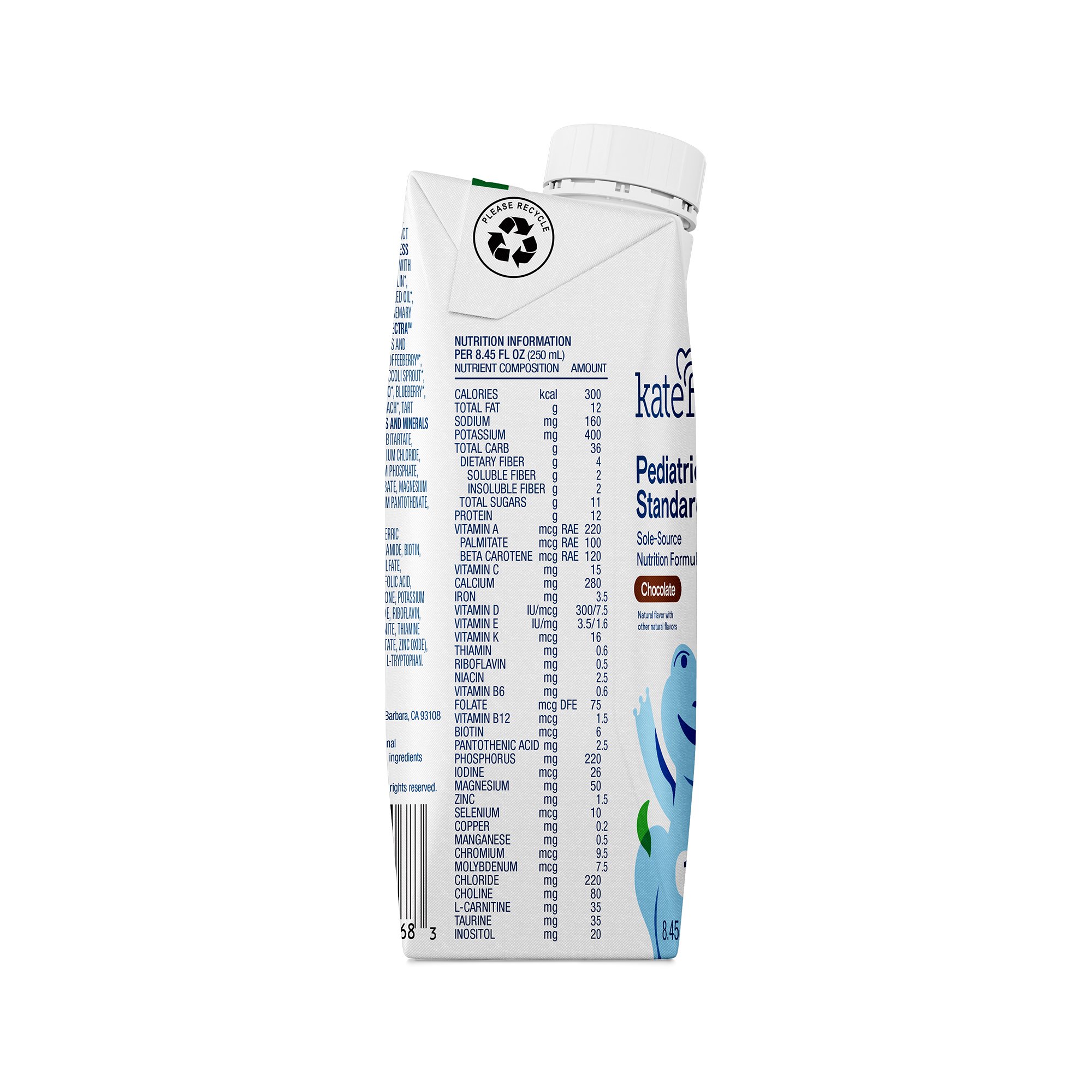 Kate Farms 811112030713 - Kate Farms® Pediatric Standard 1.2 Sole-Source Formula, Chocolate, 8.45-oz - 1/Each, 12/Case