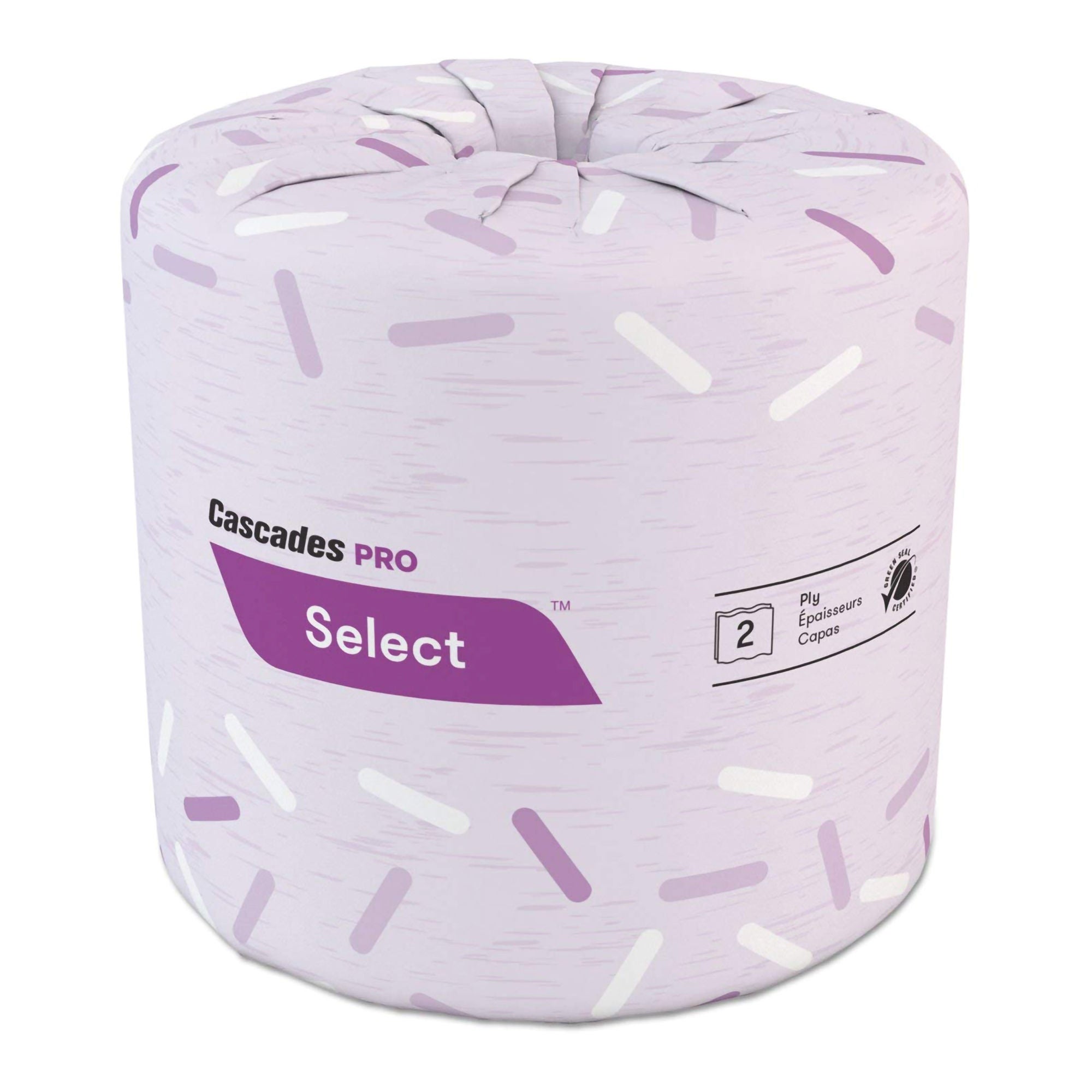 RJ Schinner Co - B201 Toilet Tissue Cascades PRO Select™ White 2-Ply Standard Size Cored Roll 500 Sheets 3-1/4 X 4-1/4 Inch
