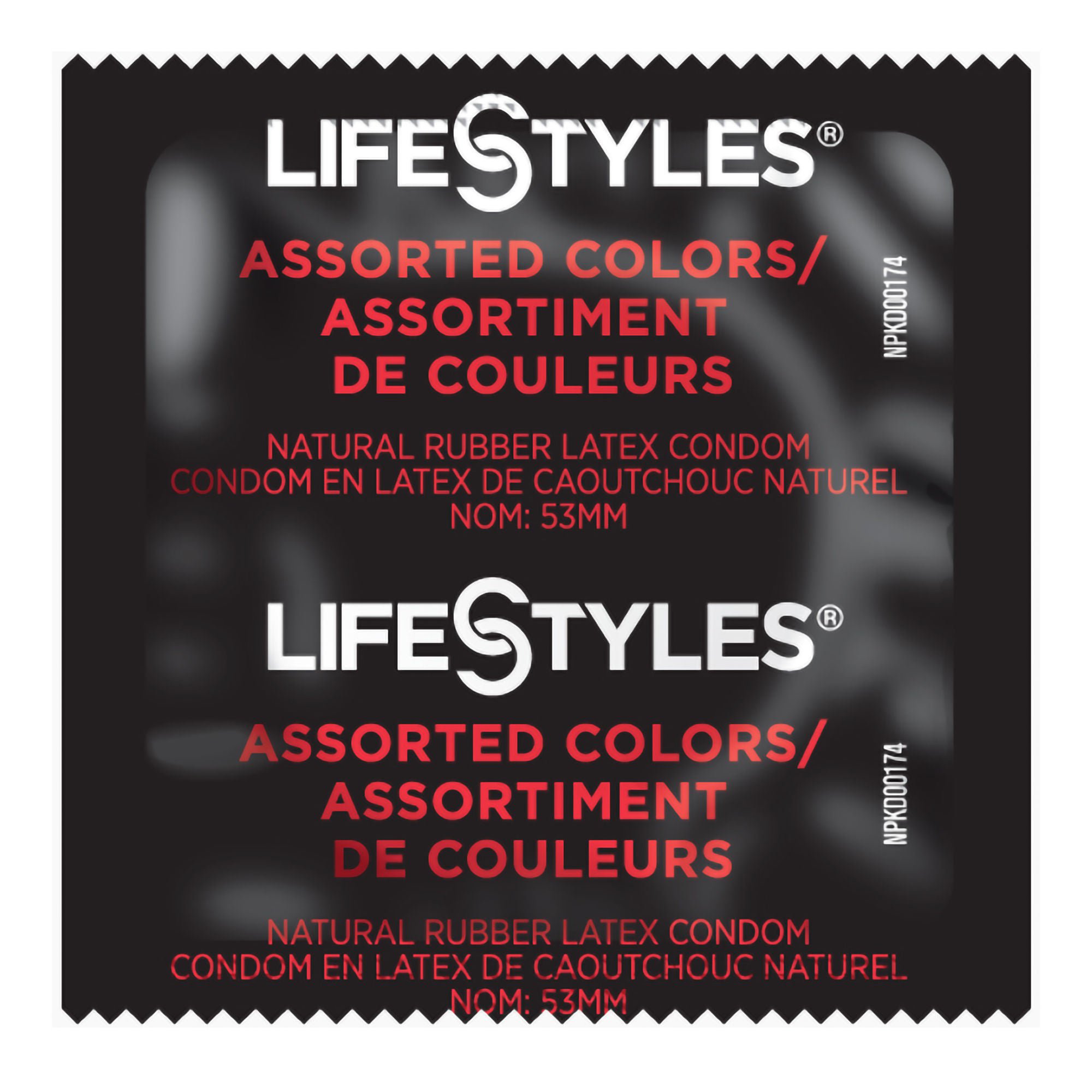 Sxwell USA - 310150 Lifestyles® Assorted Colors Lubricated Latex Condom