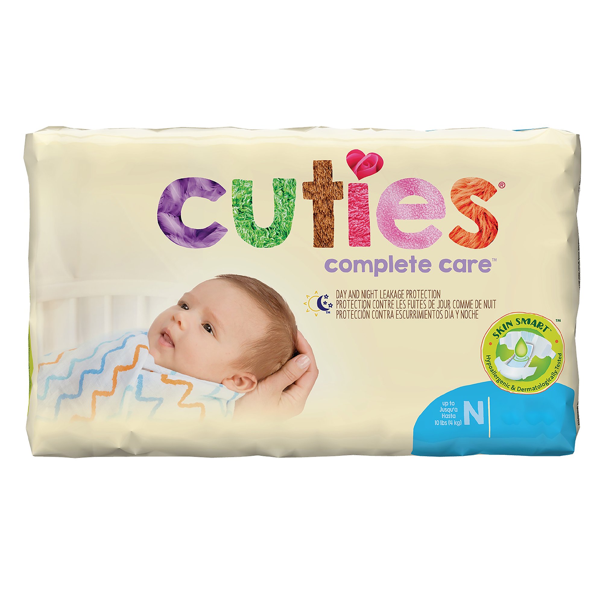 First Quality Products LLC CDB000 - Cuties® Complete Care Diapers, Newborn - 25/Pack, 200/Case