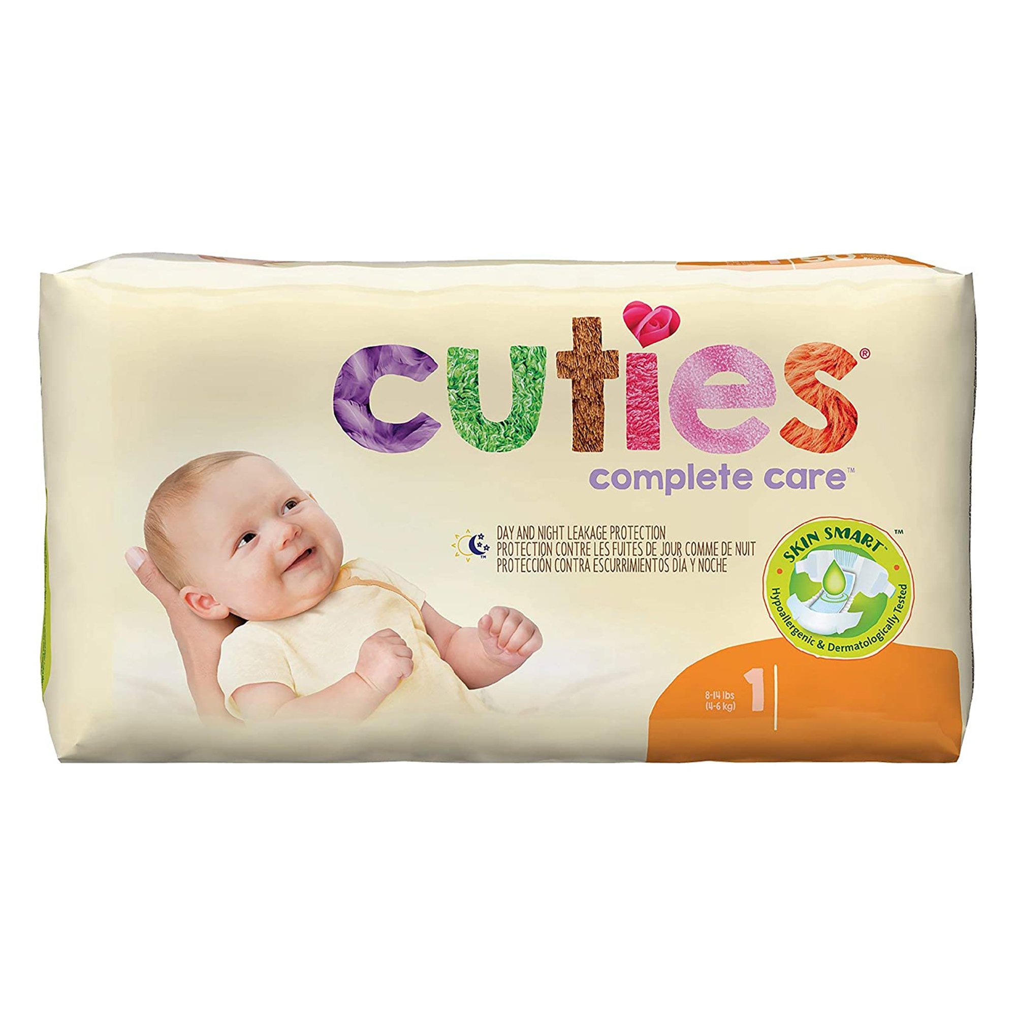First Quality Products LLC CDB001 - Cuties® Complete Care Diapers, Size 1 - 25/Pack, 200/Case