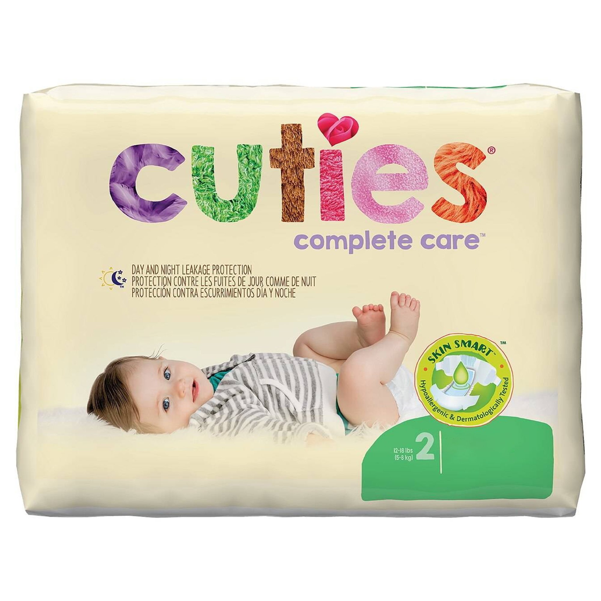 First Quality Products LLC CDB002 - Cuties® Complete Care Diapers, Size 2 - 25/Pack, 200/Case