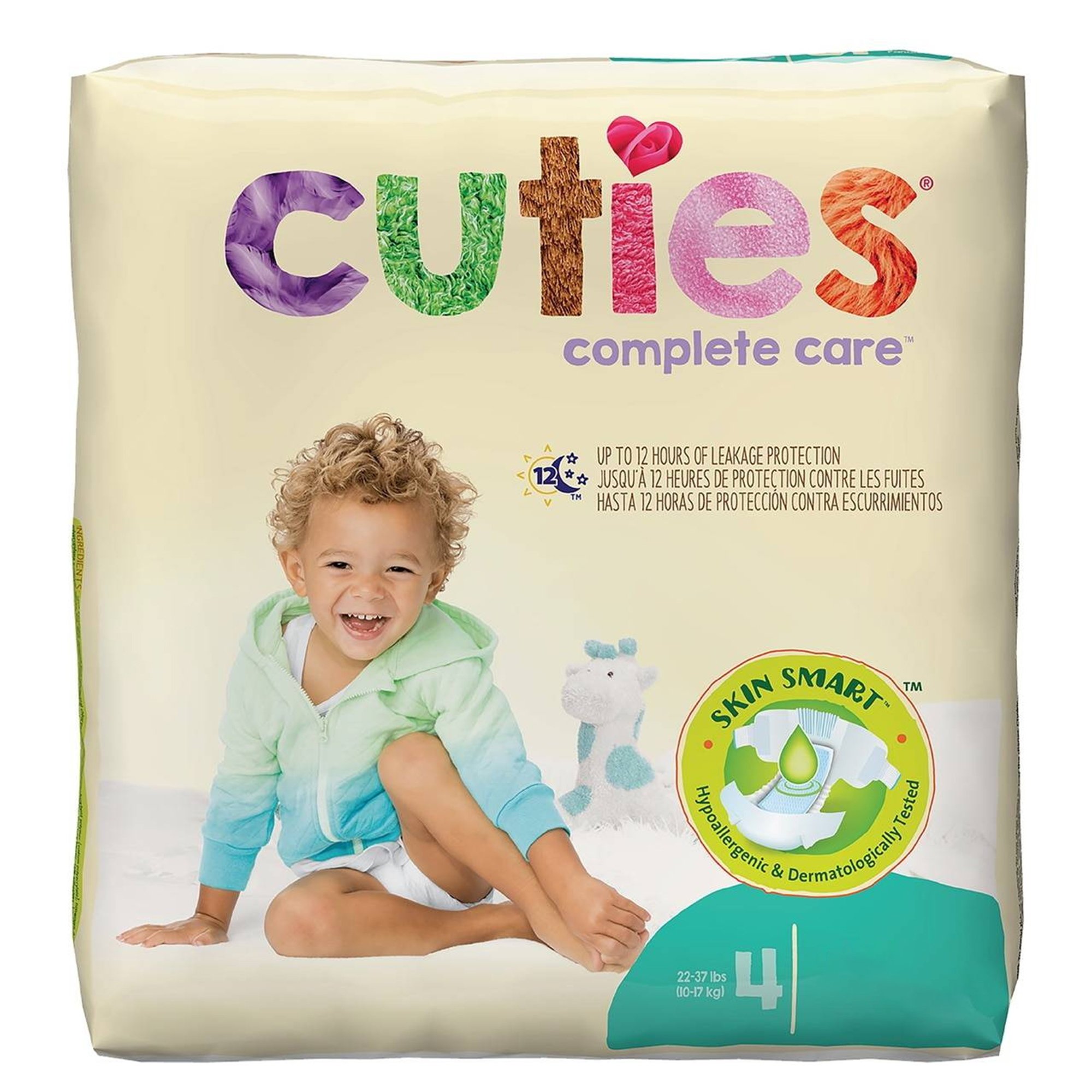 First Quality Products LLC CDB004 - Cuties® Complete Care Diapers for Toddlers, 22 – 37 lbs. - 25/Pack, 200/Case