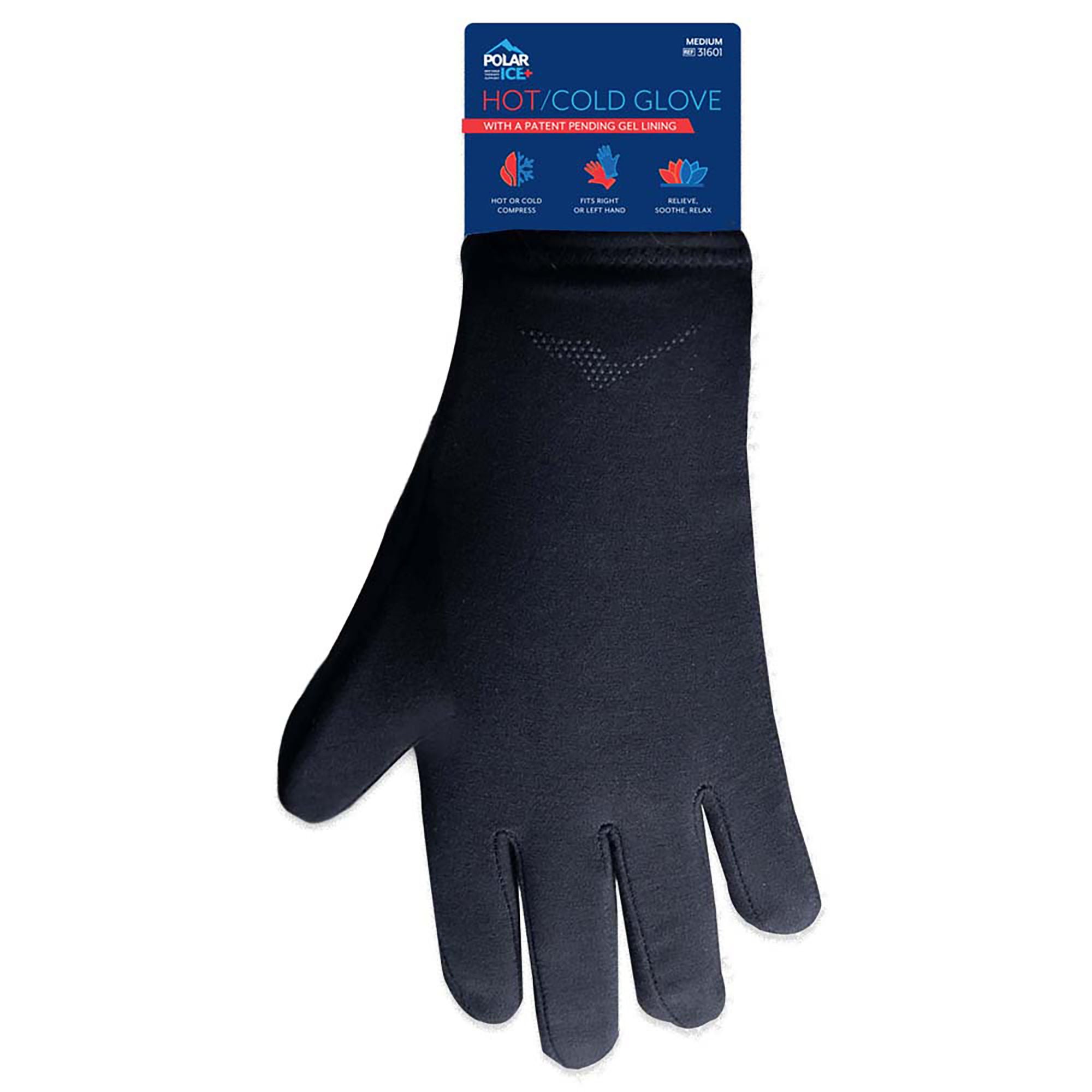 Brownmed - 31602 Hot / Cold Therapy Glove Polar Ice® Full-Finger Large Wrist Length Ambidextrous