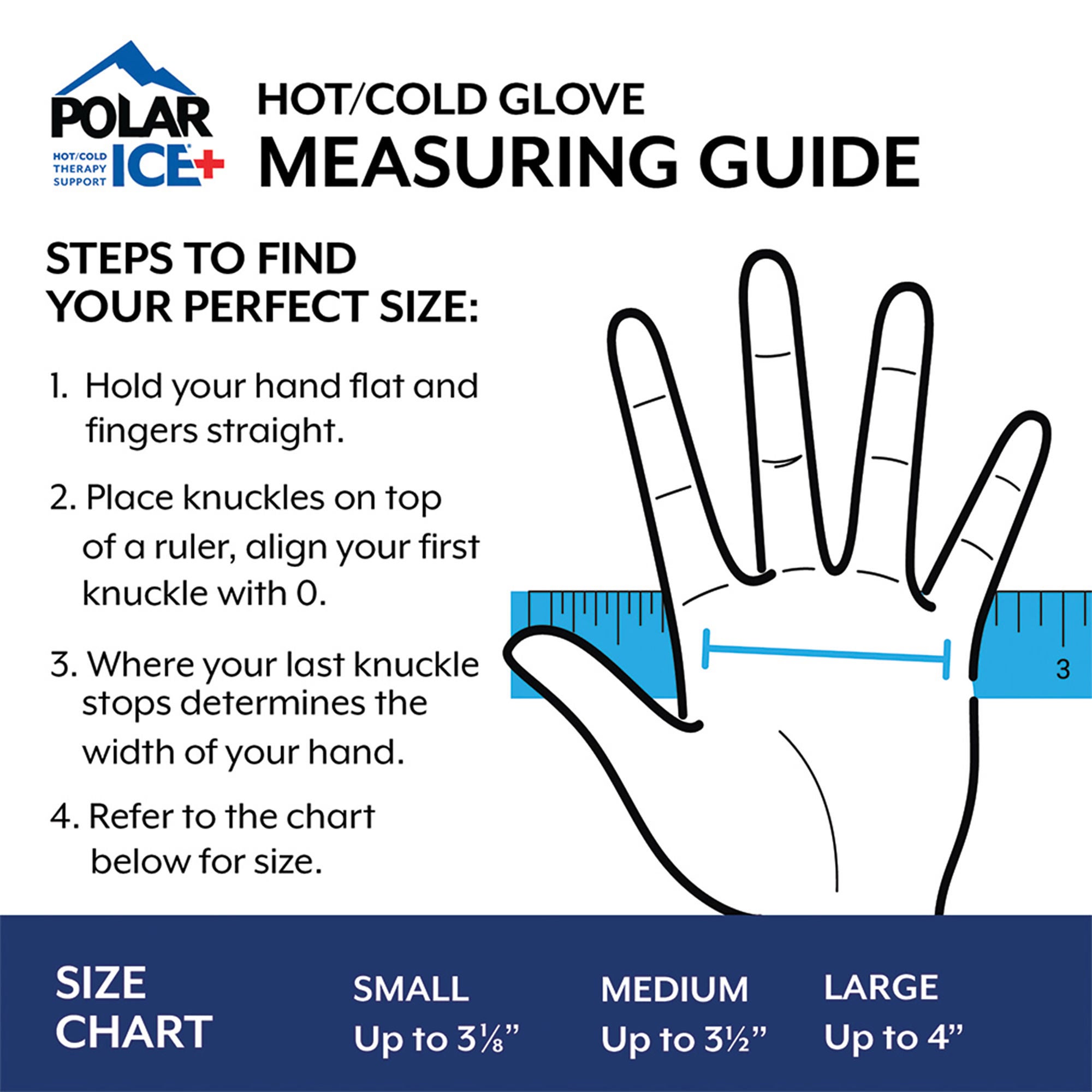 Brownmed - 31602 Hot / Cold Therapy Glove Polar Ice® Full-Finger Large Wrist Length Ambidextrous