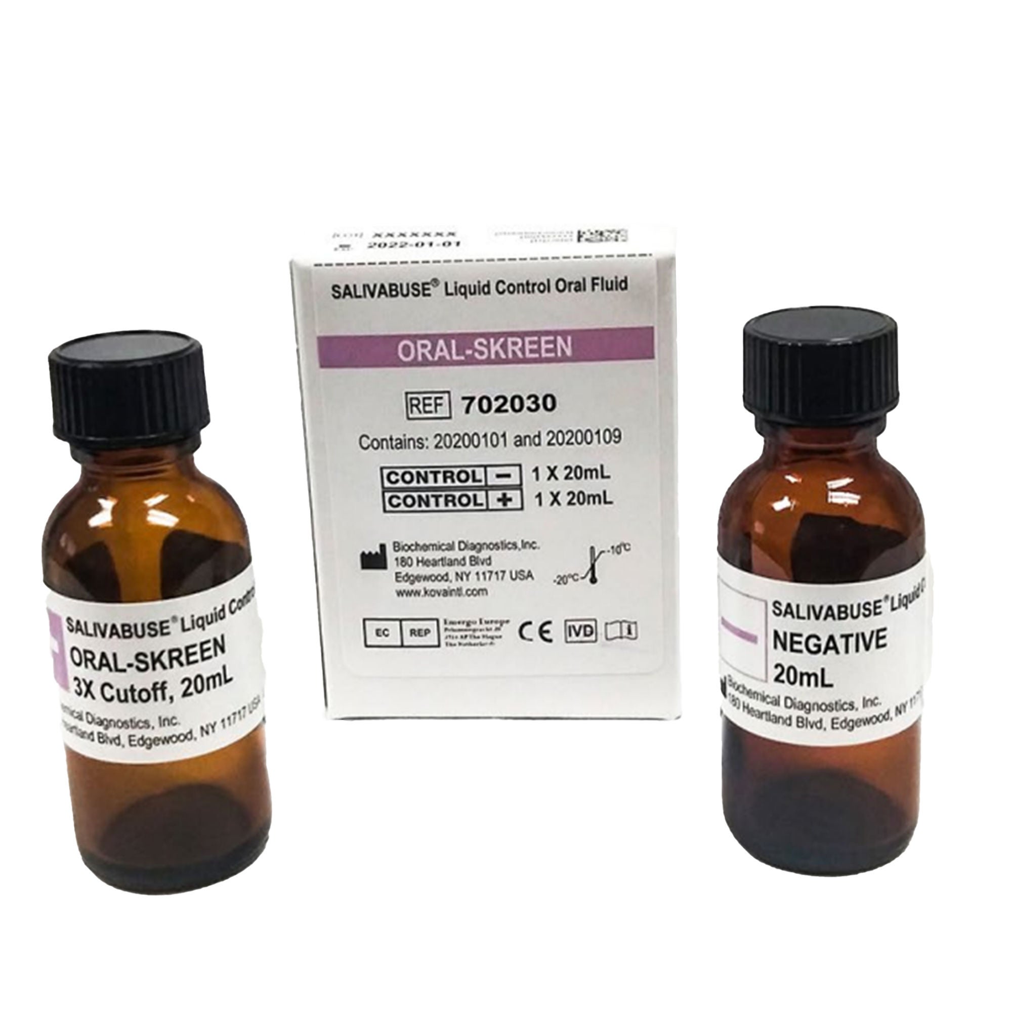 LGC Clinical Diagnostics Inc - K-702030 Drugs of Abuse / Toxicology Control Set Salivabuse® Oral-Skreen Oral Fluid Screen Positive Level / Negative Level 2 X 20 mL