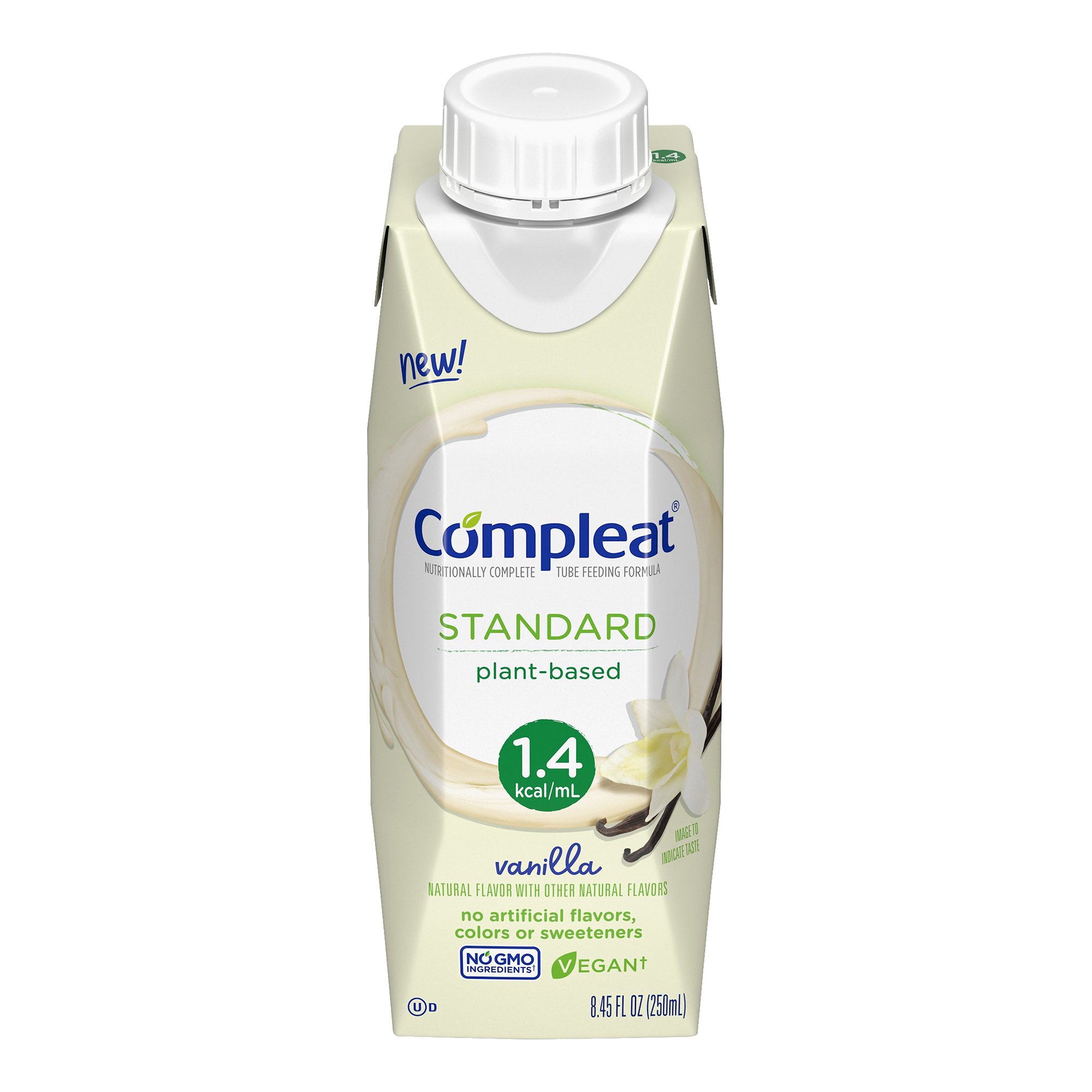 Nestle Healthcare Nutrition 00043900540672 - Compleat® Standard 1.4 Plant-Based Tube Feeding Formula, Vanilla, 8.45-oz. - 1/Each, 24/Case