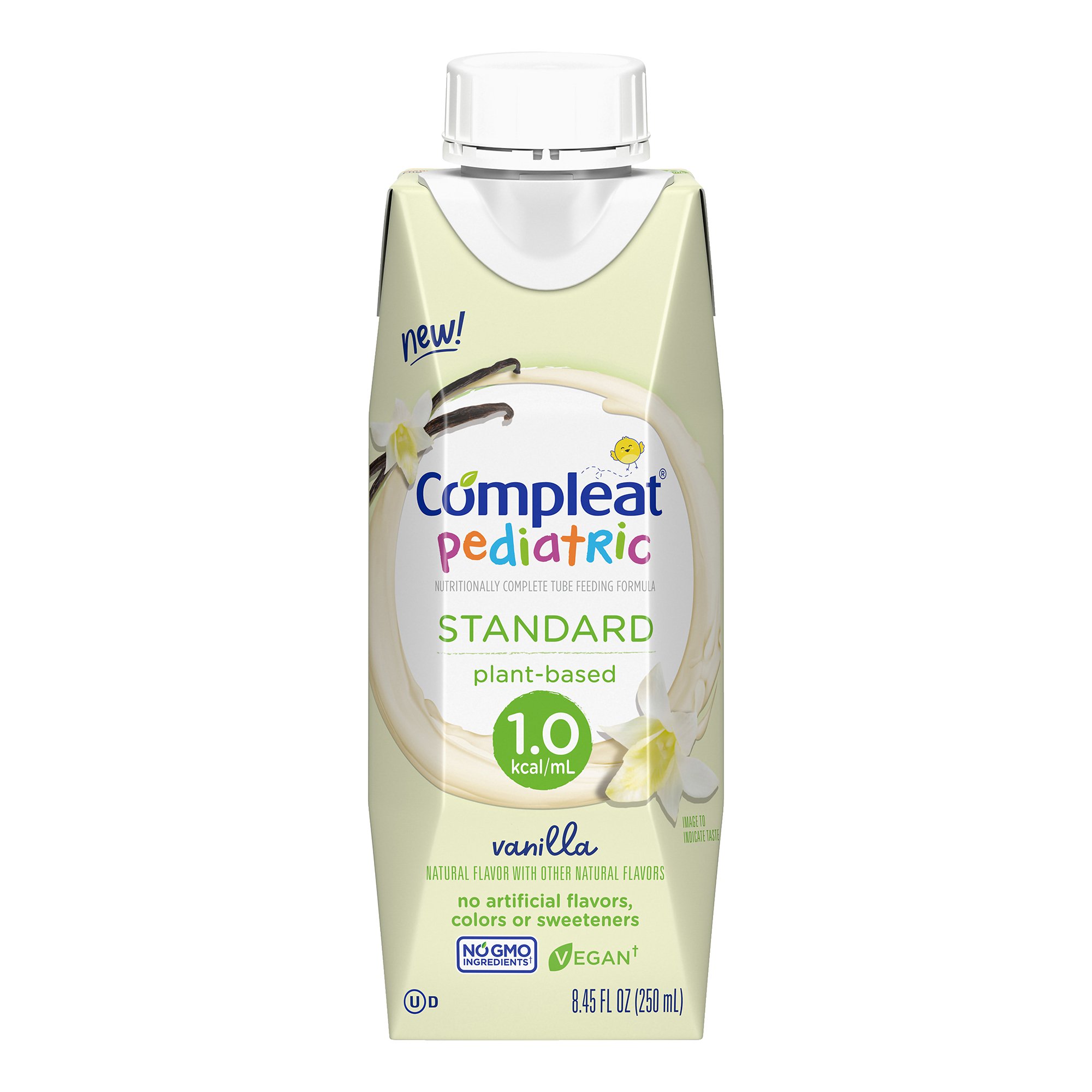 Nestle Healthcare Nutrition 00043900560410 - Compleat® Pediatric Standard Plant-Based 1.0 Cal Tube Feed Formula, Vanilla - 1/Each, 24/Case