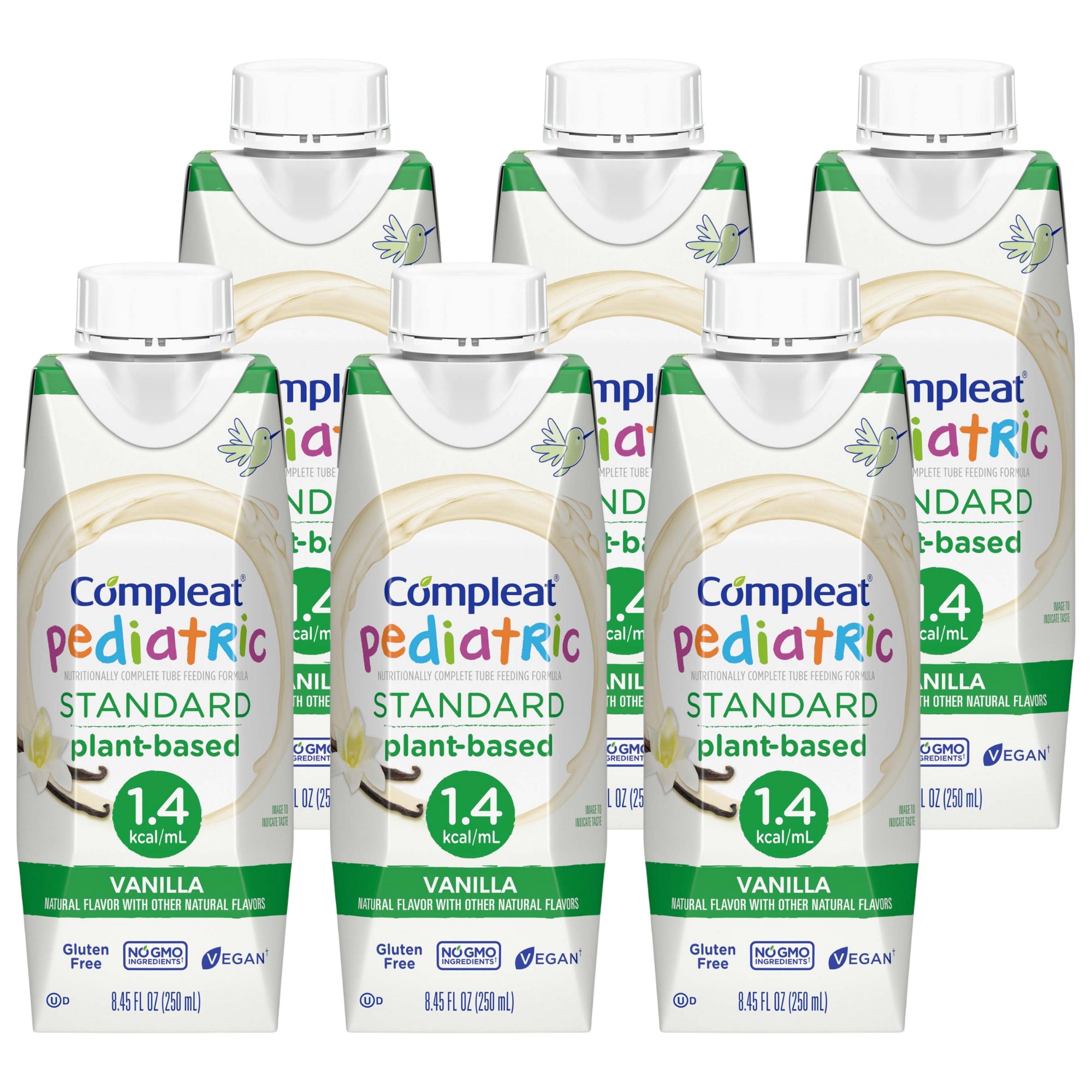 Nestle Healthcare Nutrition 00043900560410 - Compleat® Pediatric Standard Plant-Based 1.0 Cal Tube Feed Formula, Vanilla - 1/Each, 24/Case
