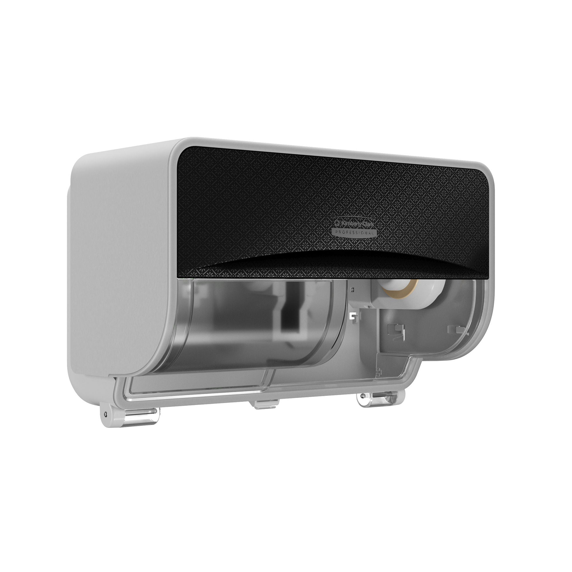 Kimberly Clark - 58722 Toilet Tissue Dispenser Kimberly-Clark Professional™ ICON™ Black Mosaic Manual Pull 2 Rolls Wall Mount