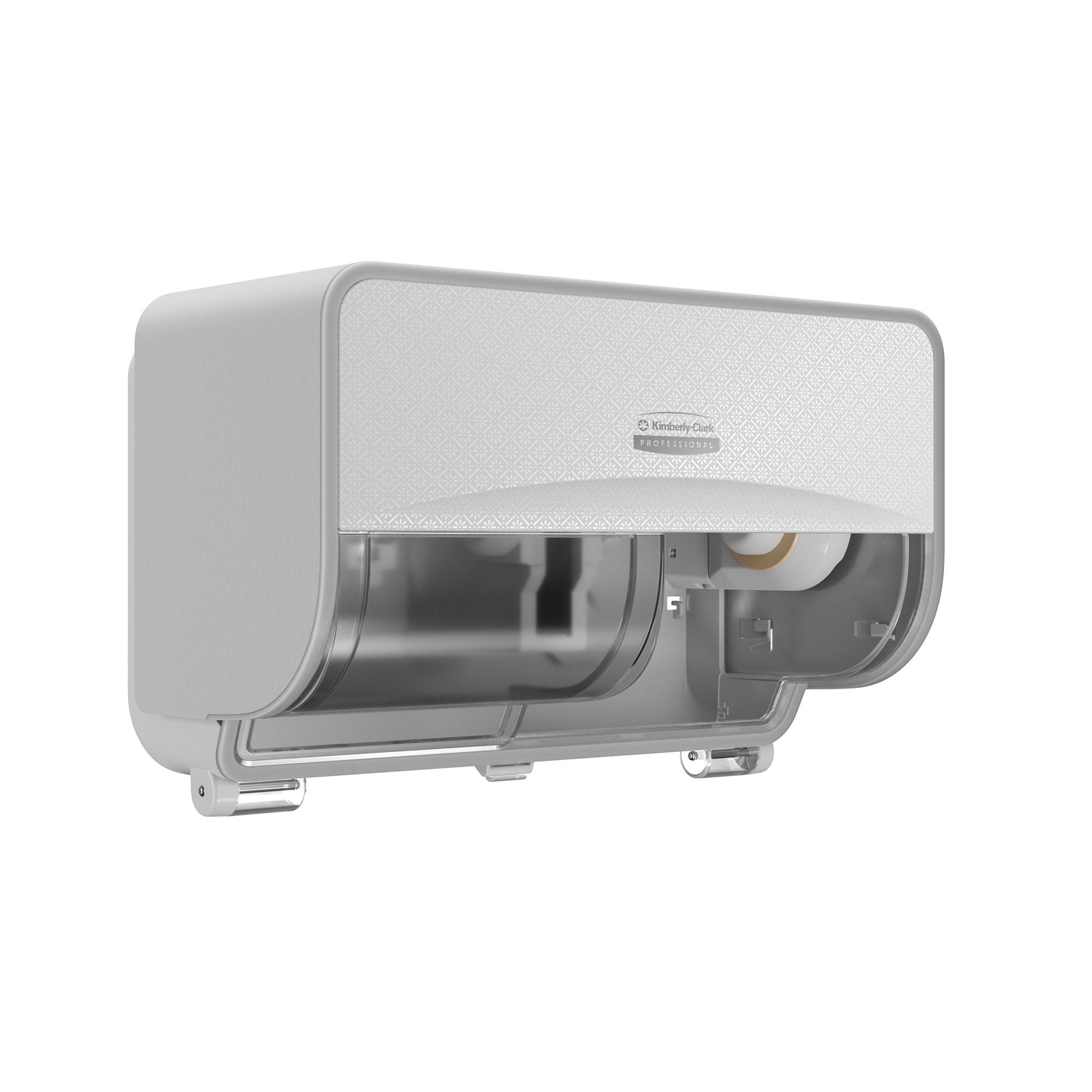 Kimberly Clark - 58712 Toilet Tissue Dispenser Kimberly-Clark Professional™ ICON™ White Mosaic Manual Pull 2 Rolls Wall Mount