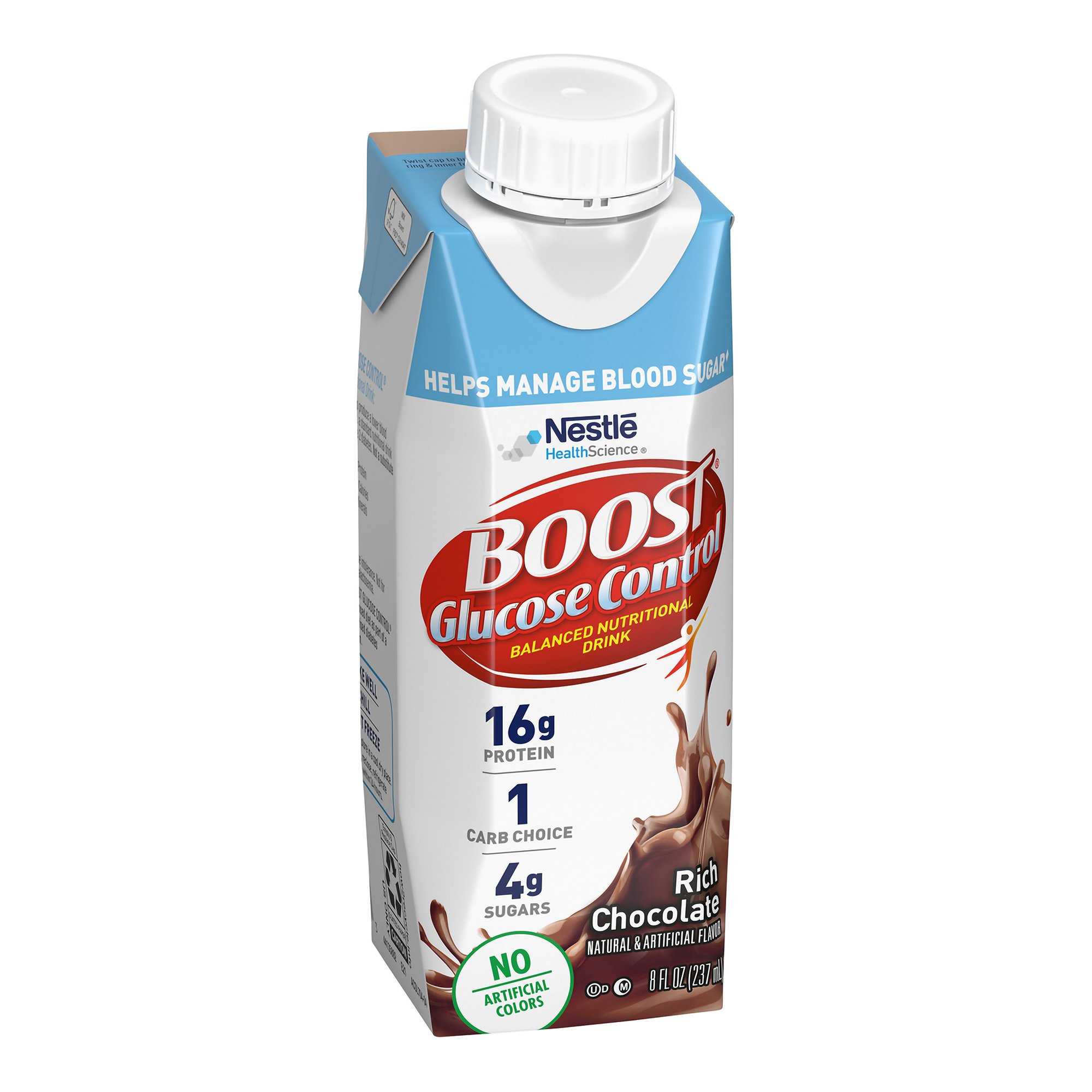 Nestle Clinical Nutritional 00041679157909 - Boost® Glucose Control Chocolate Balanced Nutritional Drink, 8-ounce carton - 24/Case