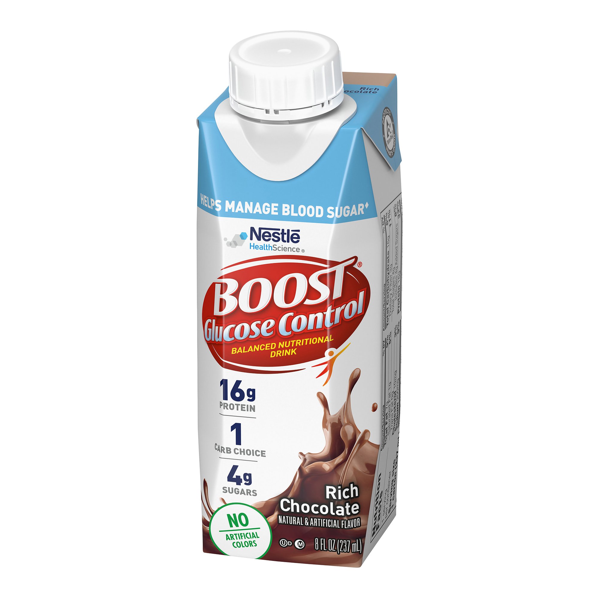 Nestle Clinical Nutritional 00041679157909 - Boost® Glucose Control Chocolate Balanced Nutritional Drink, 8-ounce carton - 24/Case