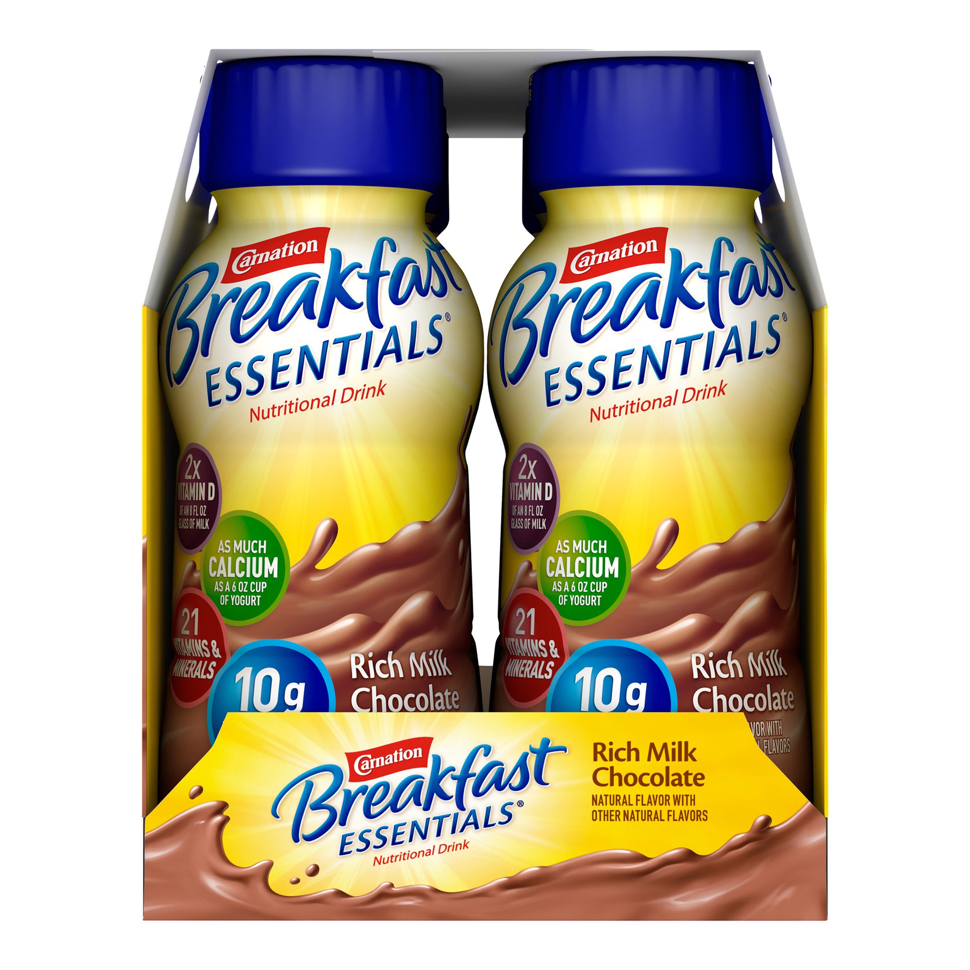 Nestle Clinical Nutritional 00050000415182 - Carnation Breakfast Essentials® Chocolate Nutritional Drink, 8-ounce bottle - 1/Each, 24/Case
