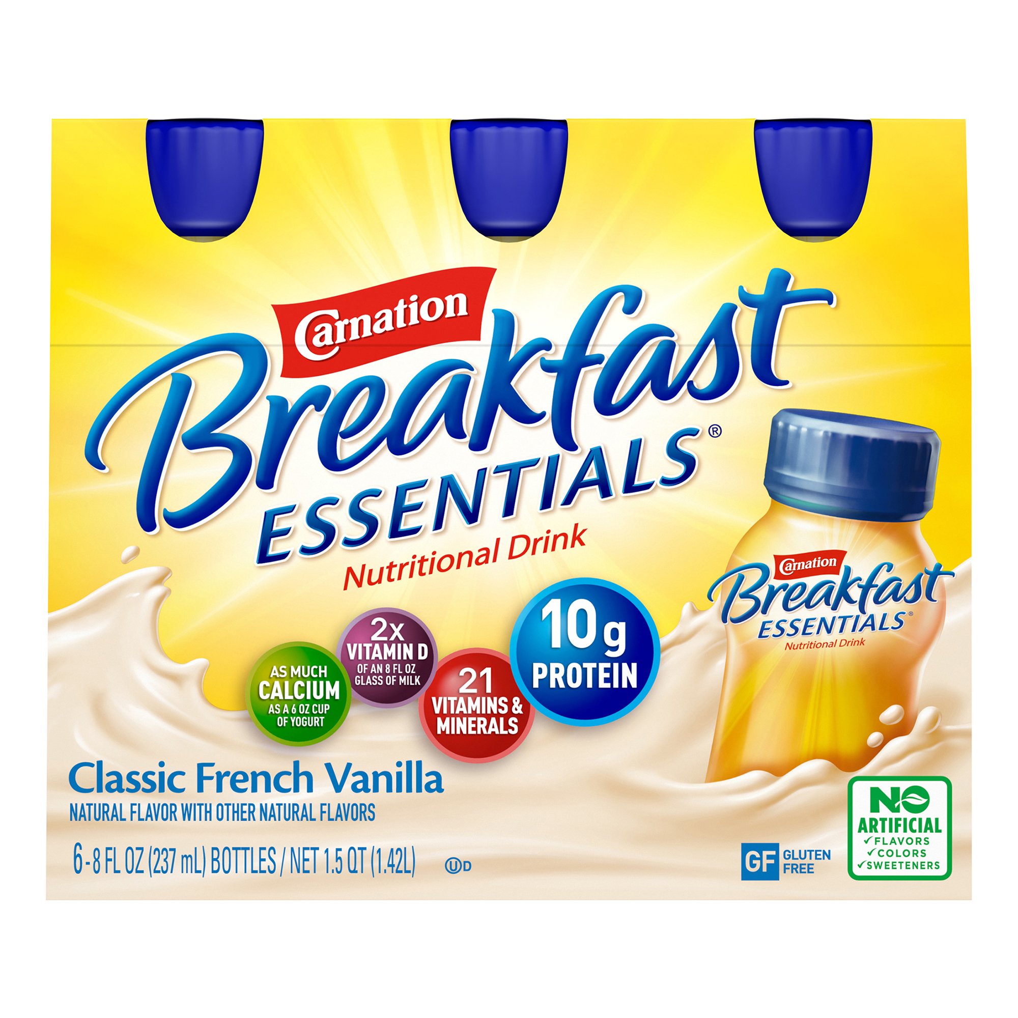 Nestle Clinical Nutritional 00050000415700 - Carnation Breakfast Essentials® Vanilla Nutritional Drink, 8-ounce bottle - 24/Case