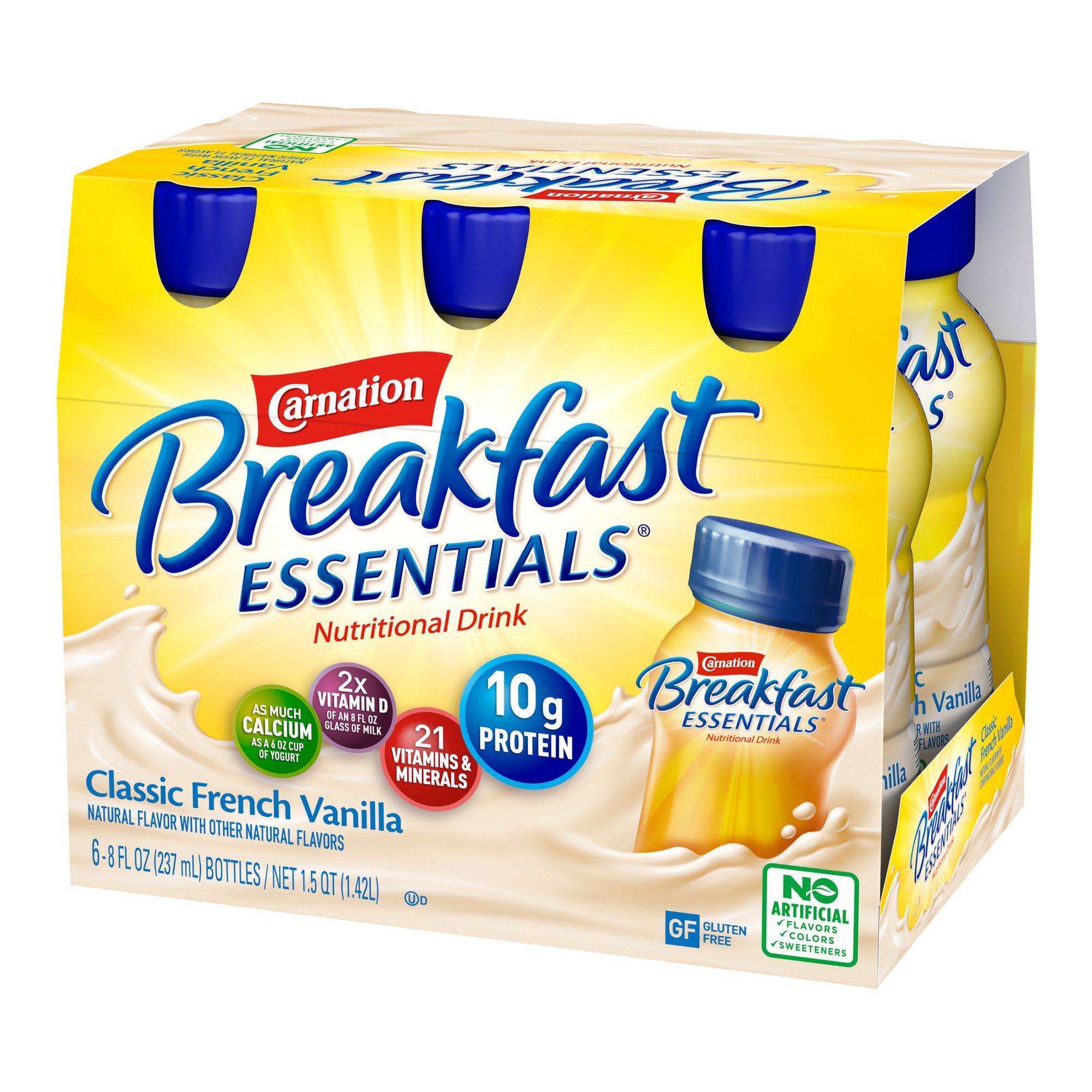 Nestle Clinical Nutritional 00050000415700 - Carnation Breakfast Essentials® Vanilla Nutritional Drink, 8-ounce bottle - 24/Case