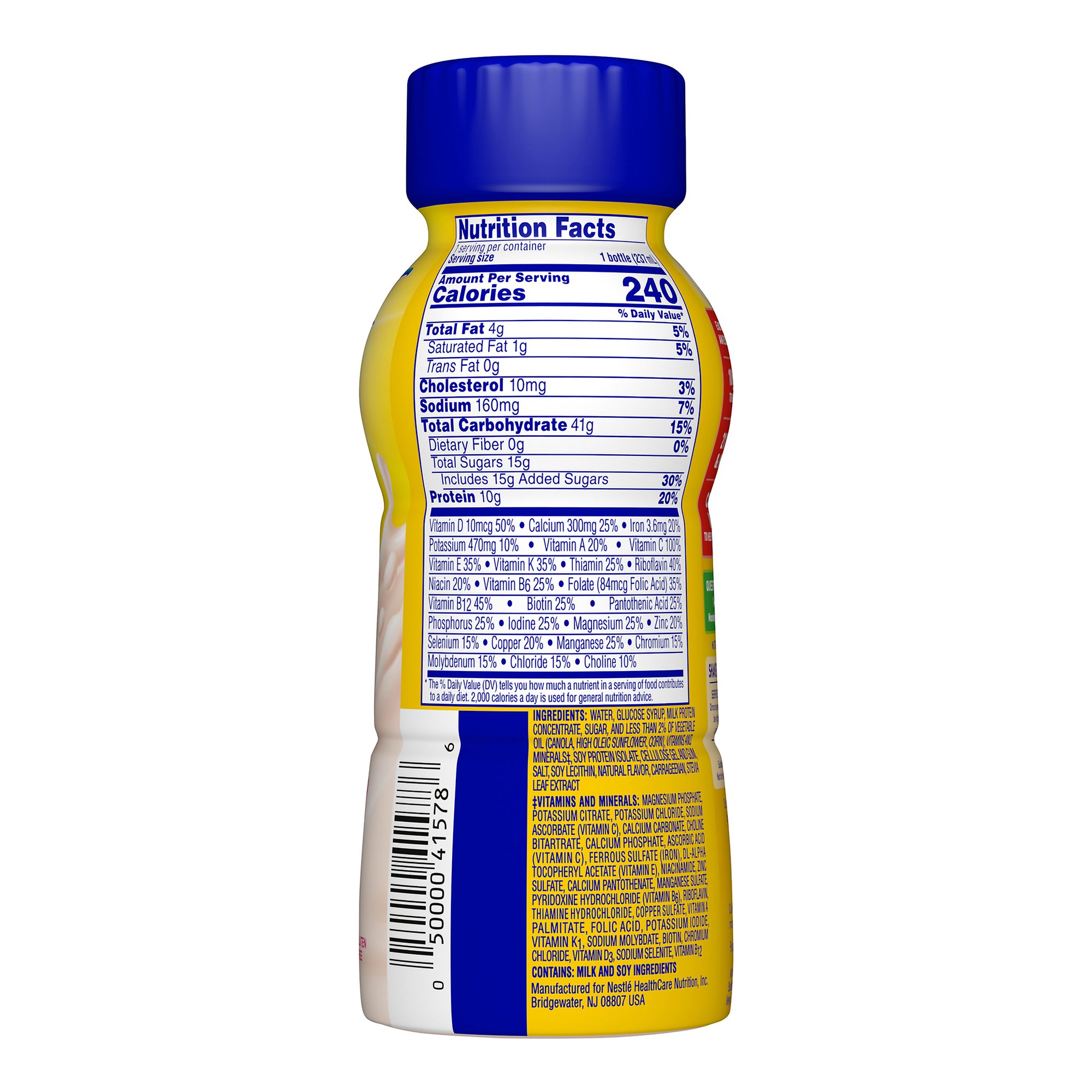 Nestle Clinical Nutritional 00050000415809 - Carnation Breakfast Essentials® Strawberry Nutritional Drink, 8-ounce bottle - 24/Case