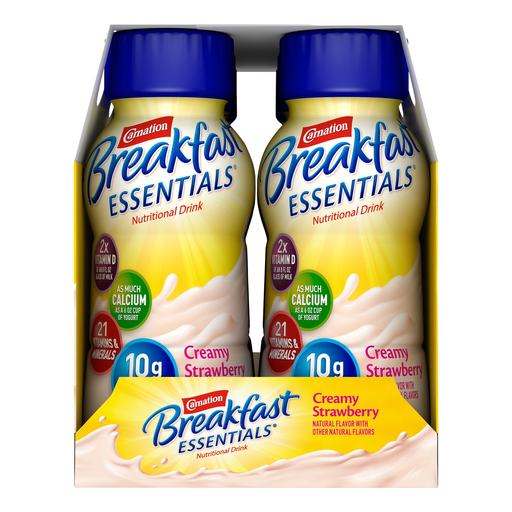 Nestle Clinical Nutritional 00050000415809 - Carnation Breakfast Essentials® Strawberry Nutritional Drink, 8-ounce bottle - 24/Case