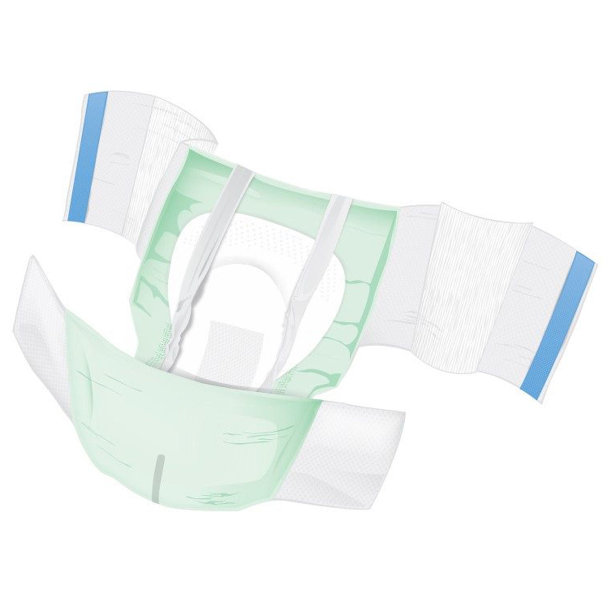 Cardinal - 66093S Incontinence Brief Wings™ Plus Adult Size 3 Unisex Disposable Heavy Absorbency