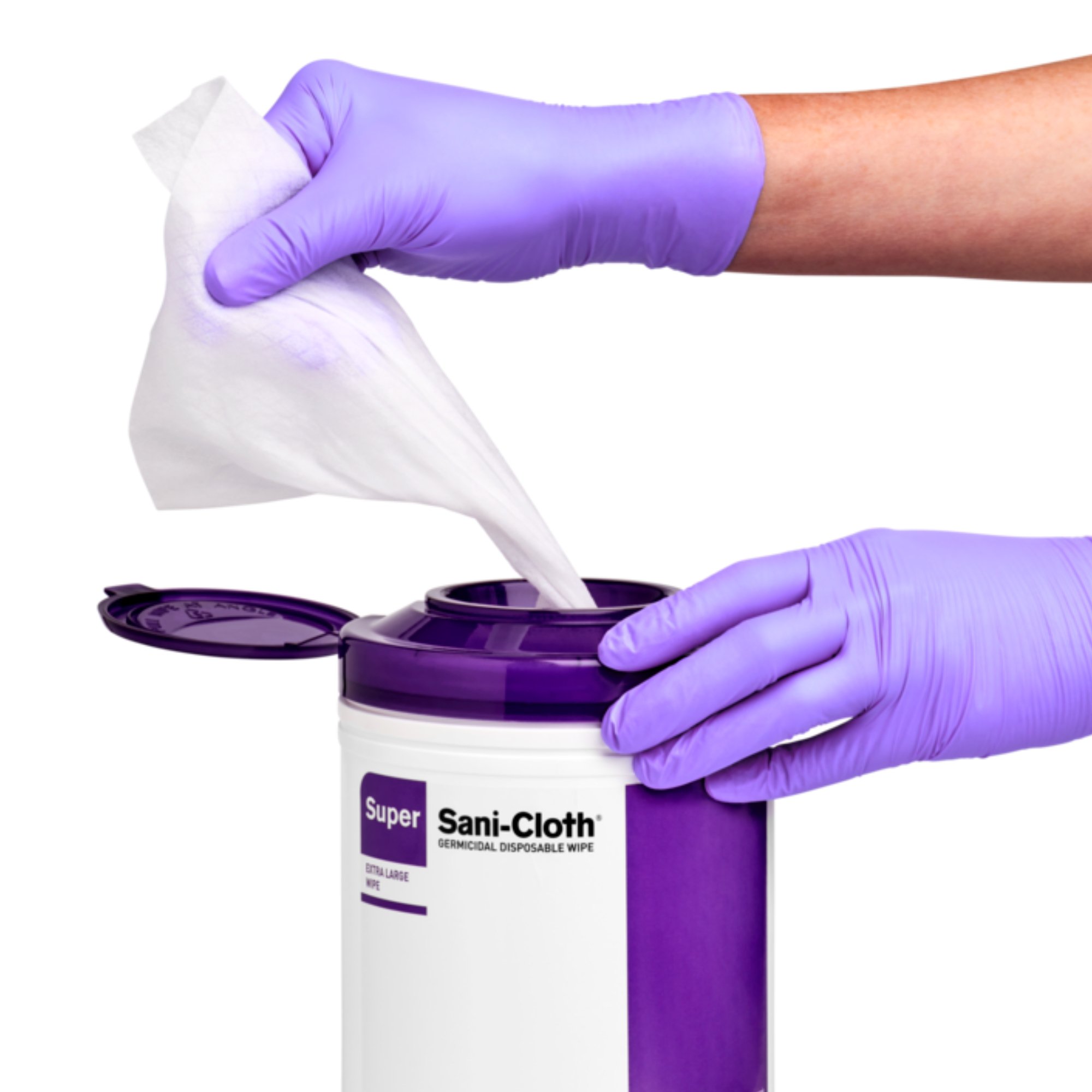 Professional Disposables P86984 - Super Sani-Cloth® Extra Large Germicidal Disinfectant Wipes, Canister, 75 ct. - 75/Canister, 450/Case