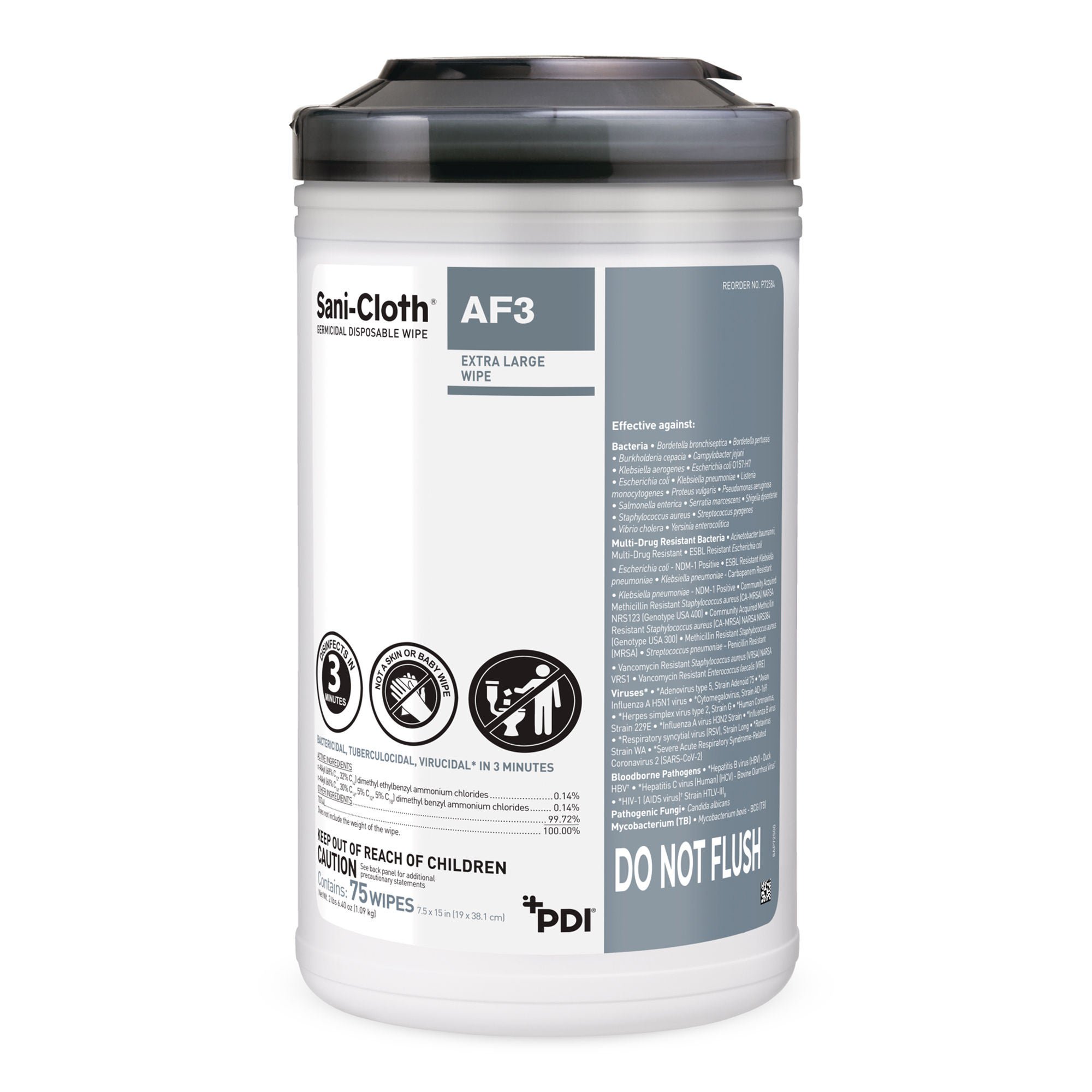 Professional Disposables - P72584 Sani-Cloth® AF3 Germicidal Extra Large Disinfectant Wipes