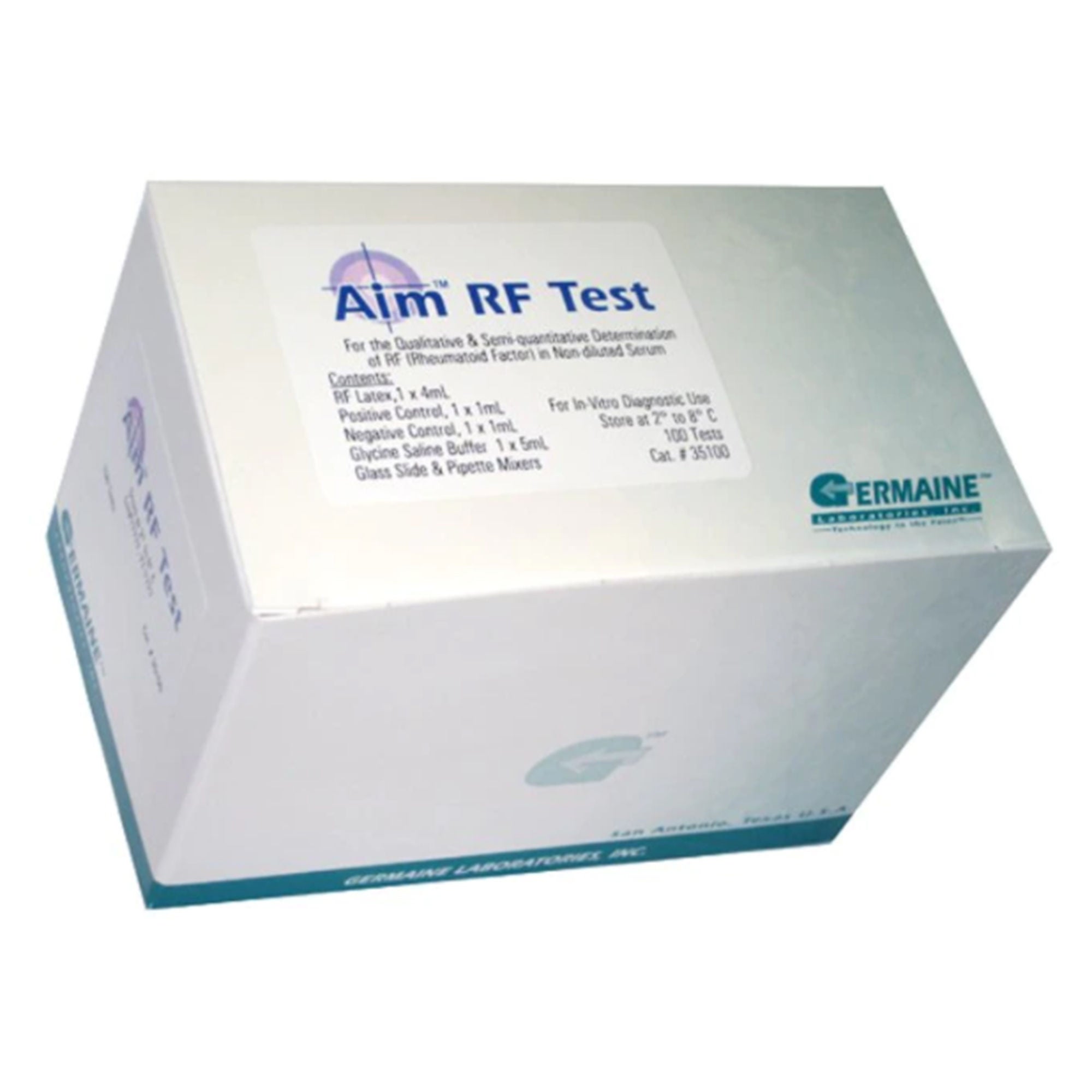 Fisher Anatomical - 23-111-305 Autoimmune Test Kit Aim™ Rheumatoid Factor (RF) 100 Tests CLIA Non-Waived