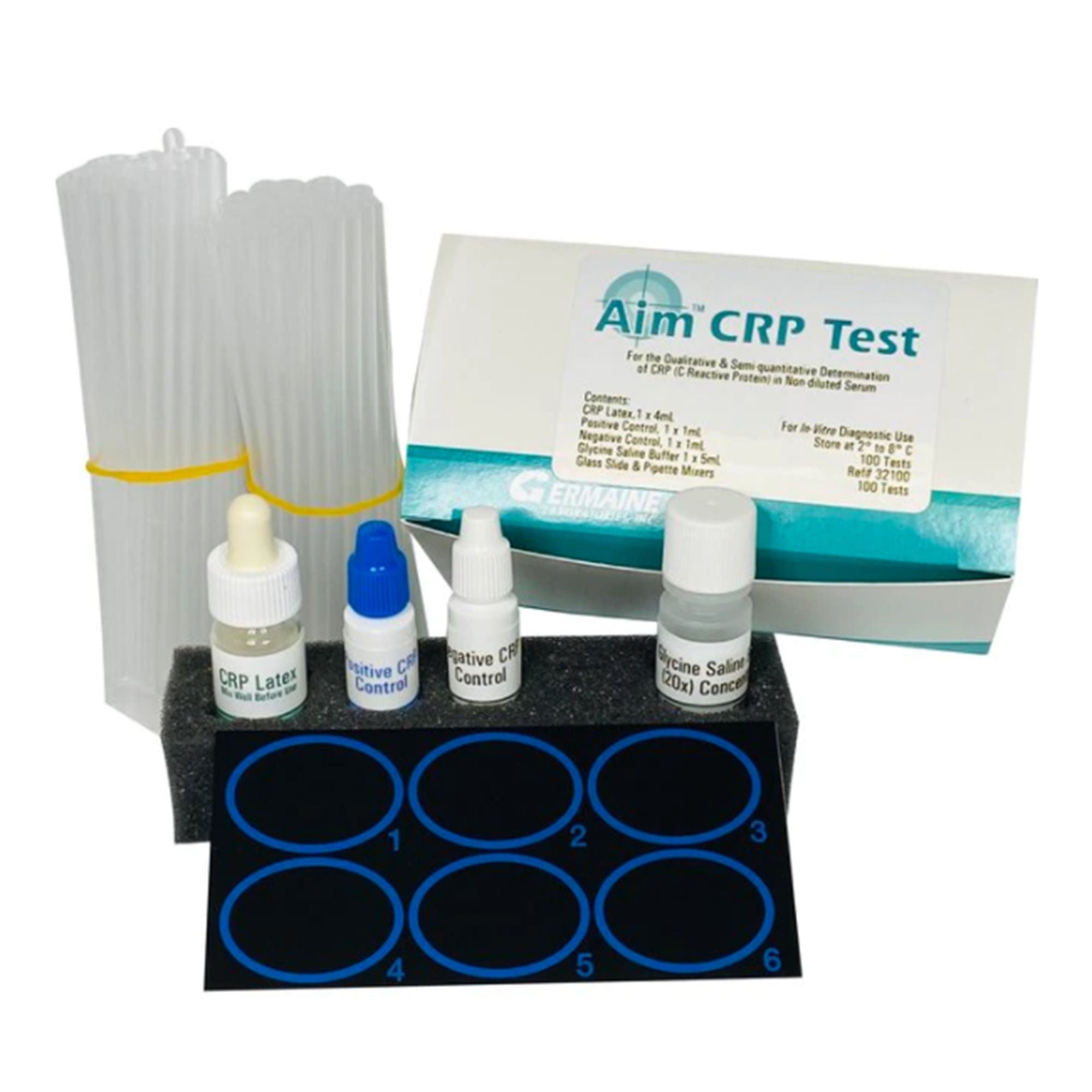 Fisher Anatomical - 23-111-304 Inflammatory Test Kit Aim™ C-Reactive Protein (CRP) 100 Tests CLIA Non-Waived