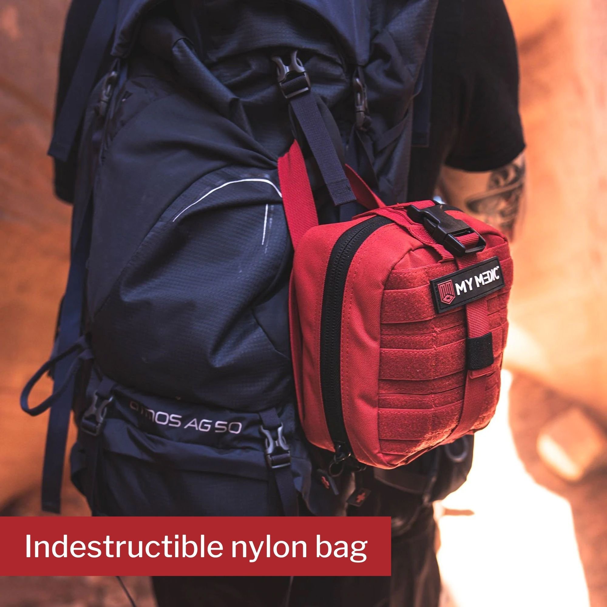 MyMedic MM-KIT-U-MED-RED-STN-V2 - My Medic MYFAK First Aid Kit, Medical Supplies for Survival, Red - 1/Each