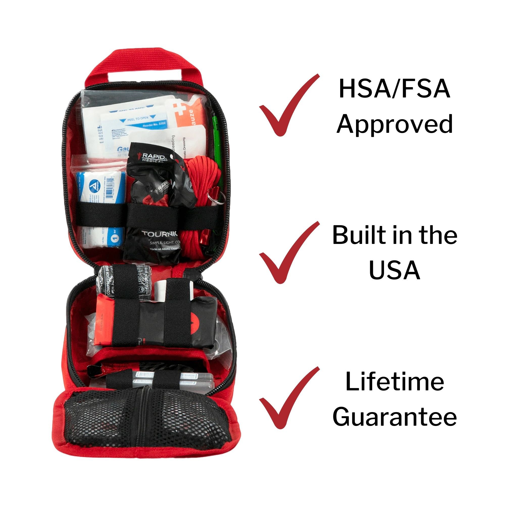 MyMedic MM-KIT-U-MED-RED-STN-V2 - My Medic MYFAK First Aid Kit, Medical Supplies for Survival, Red - 1/Each