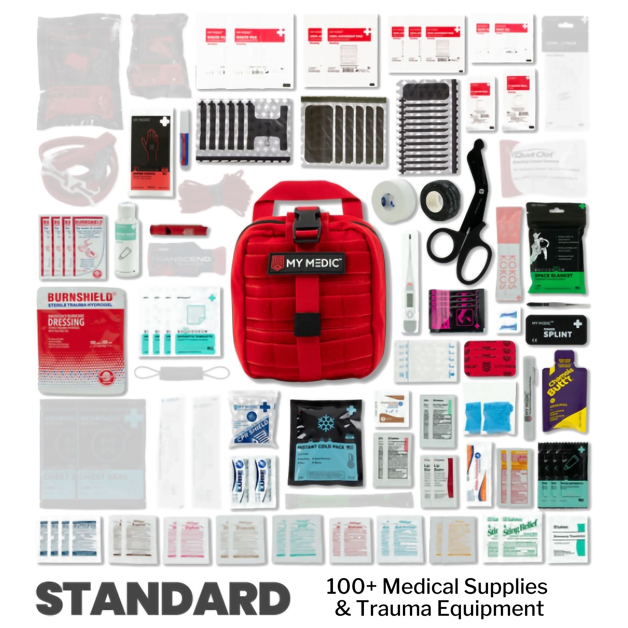 MyMedic MM-KIT-U-MED-RED-STN-V2 - My Medic MYFAK First Aid Kit, Medical Supplies for Survival, Red - 1/Each