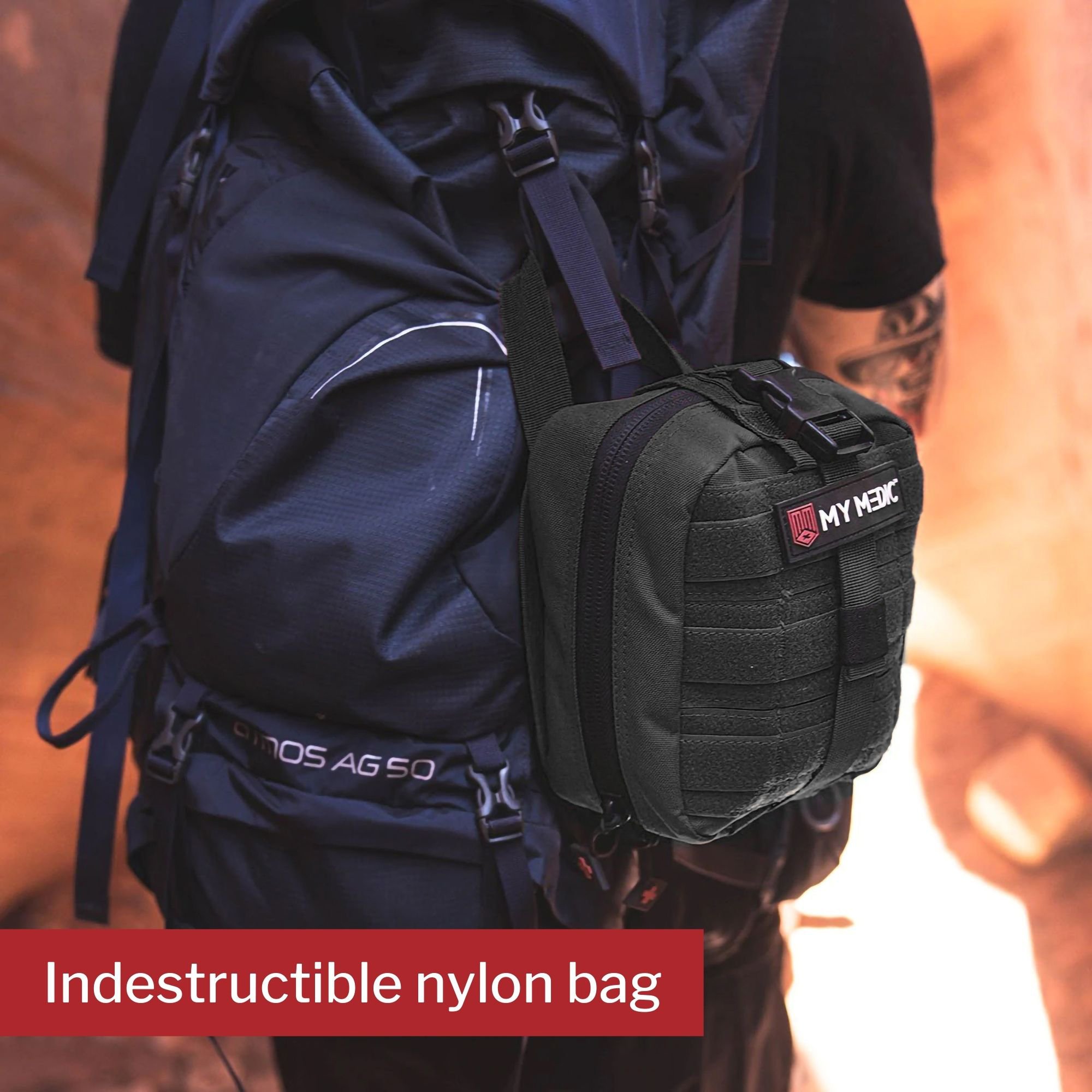 MyMedic MM-KIT-U-MED-BLK-STN-V2 - My Medic MYFAK First Aid Kit, Medical Supplies for Survival, Black - 1/Each