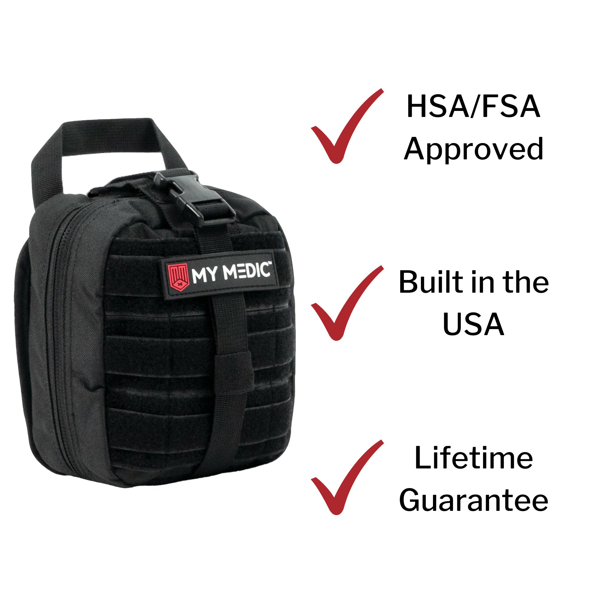 MyMedic MM-KIT-U-MED-BLK-PRO-V2 - My Medic MYFAK Pro First Aid Kit, Trauma & Medical Supplies for Survival, Black - 1/Each