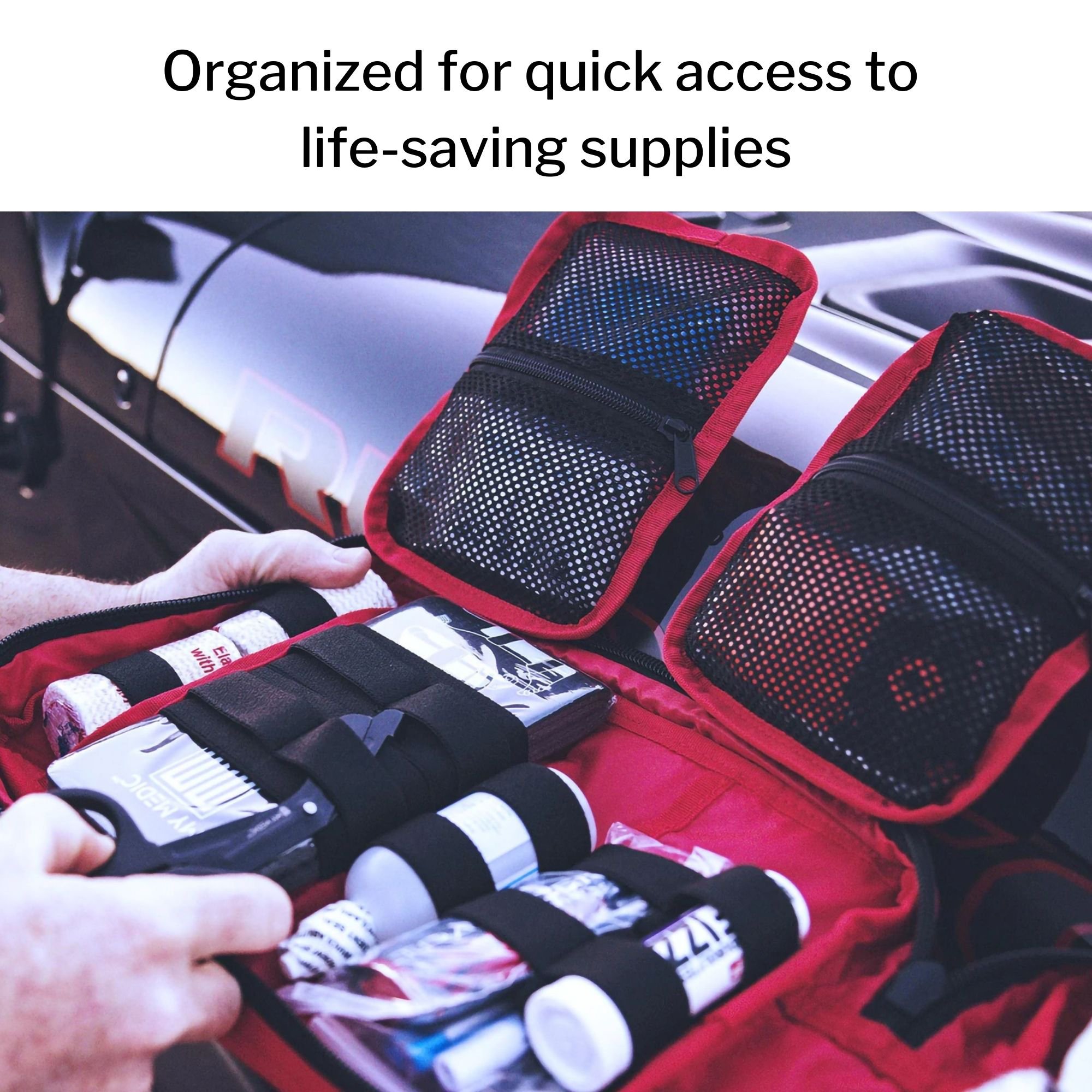 MyMedic MM-KIT-U-MFK-LG-RED-STN - My Medic MyFAK First Aid Kit, Large Trauma Kit with Medical Supplies, Red - 1/Each
